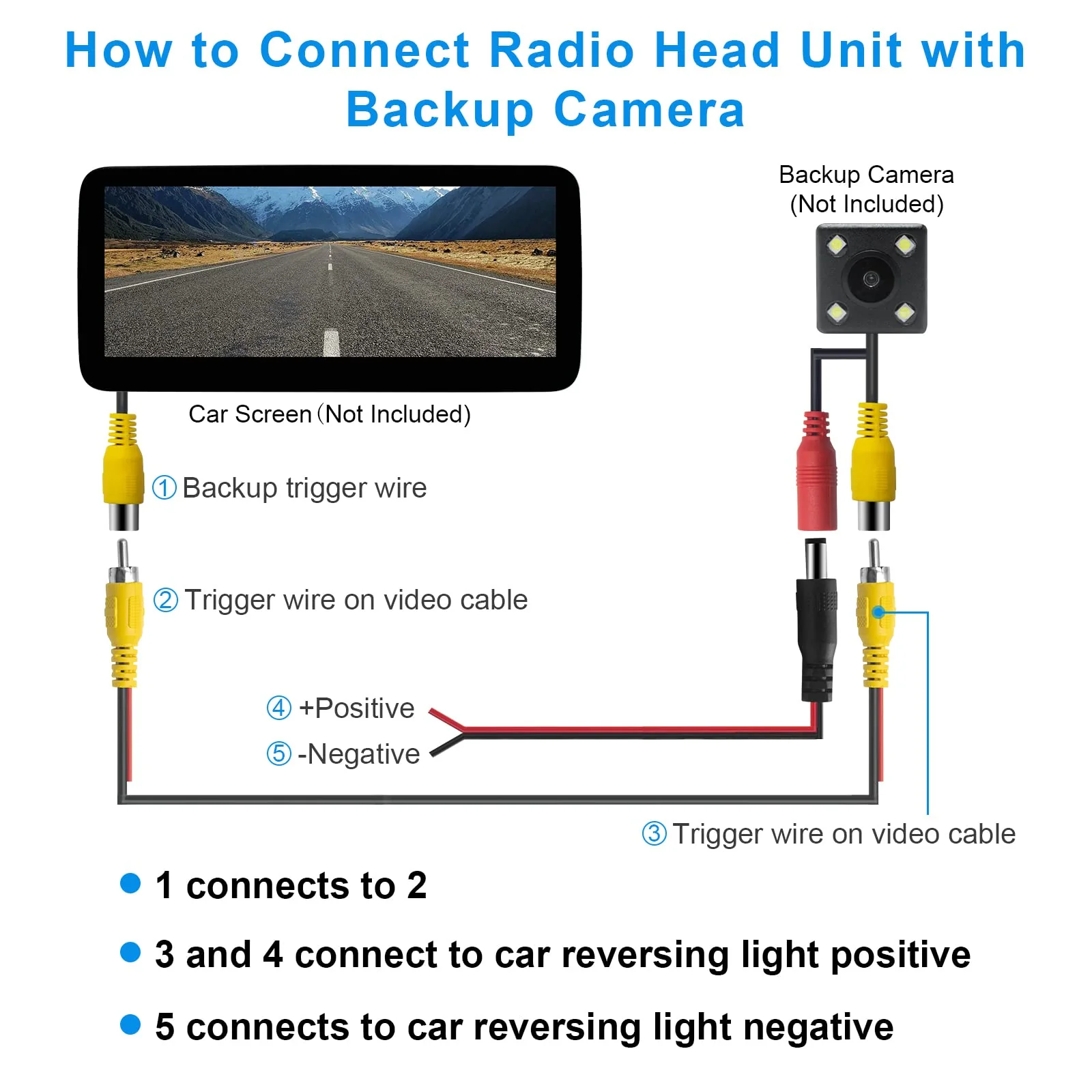 LBW Premium Backup Camera RCA Video Cable, Car Reverse Rear View Parking Camera Video Cable with Detection Wire (33FT/10 Meters), RCA Video Cable for Monitor and Backup Rear View Camera Connection - Image 5