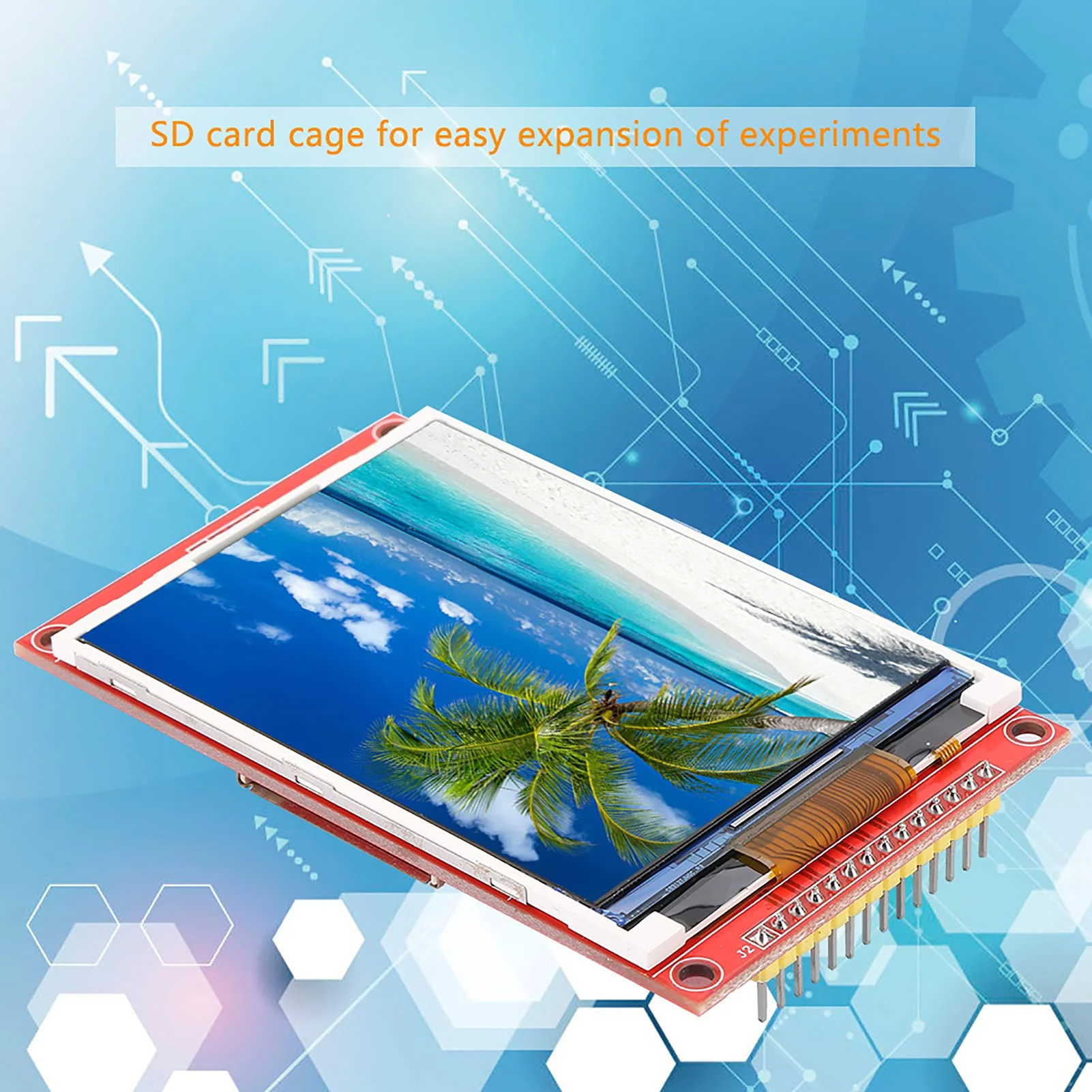LCD Display Module 3.2 Inch Display TFT 320 240 3.2 Ili9341 3.2 240*320 TFT LCD Display Module 4 Wire SPI TFT LCD Screen with Card Cage TFT Display Module (with Touch) - Image 3