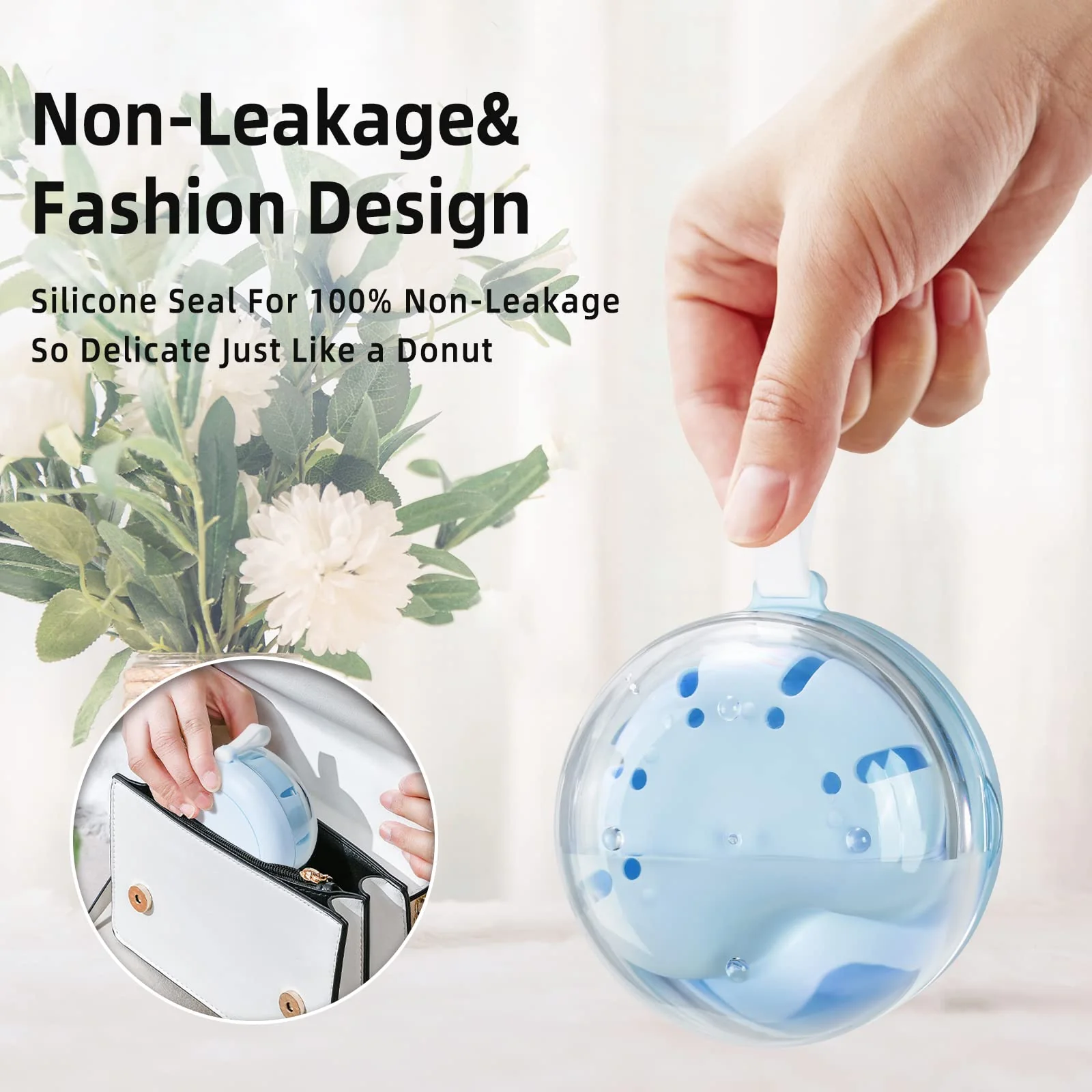 Leak Proof Denture Cup Kit Portable Retainer Case Perfect for Travel, Denture Case Container Cleaning Care for Dentures Aligner Mouth Guard with Denture Brush,Strainer, Removal Tool and Mirror Blue - Image 2