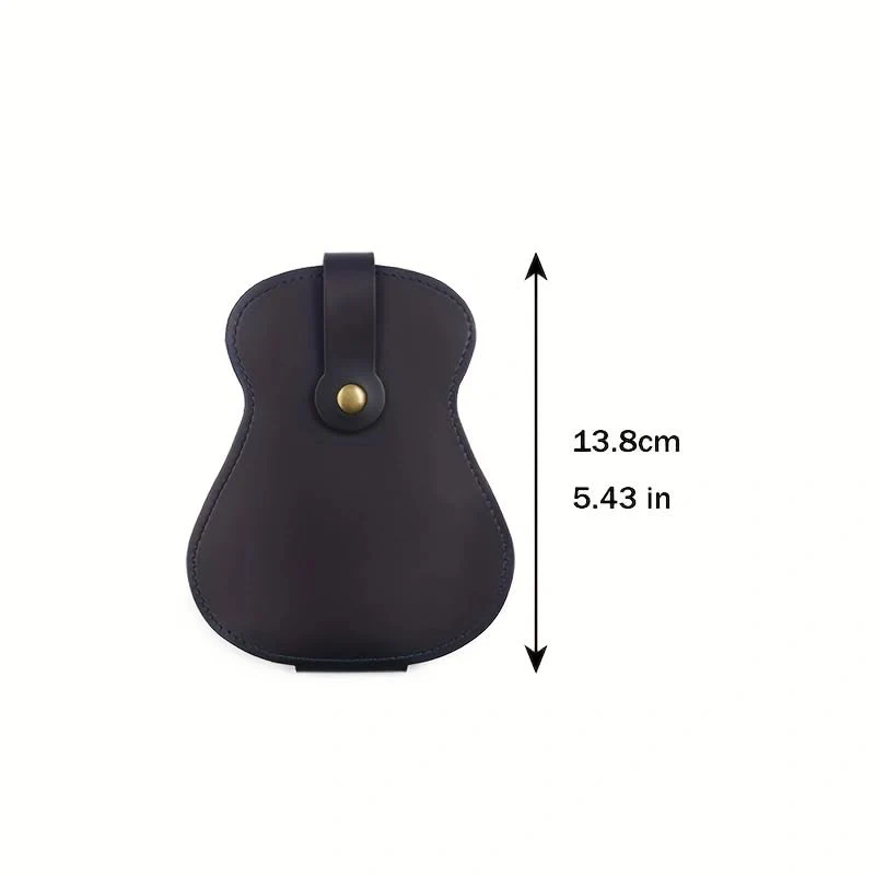 Leather Guitar Pick Holder Case,Handmade PU Leather Guitar Plectrum Holder with 18 Slots for Guitar Picks (brown) brown - Image 4