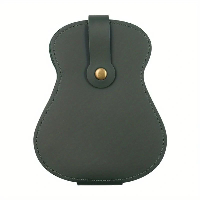 Leather Guitar Pick Holder Case,Handmade PU Leather Guitar Plectrum Holder with 18 Slots for Guitar Picks (brown) brown - Image 7
