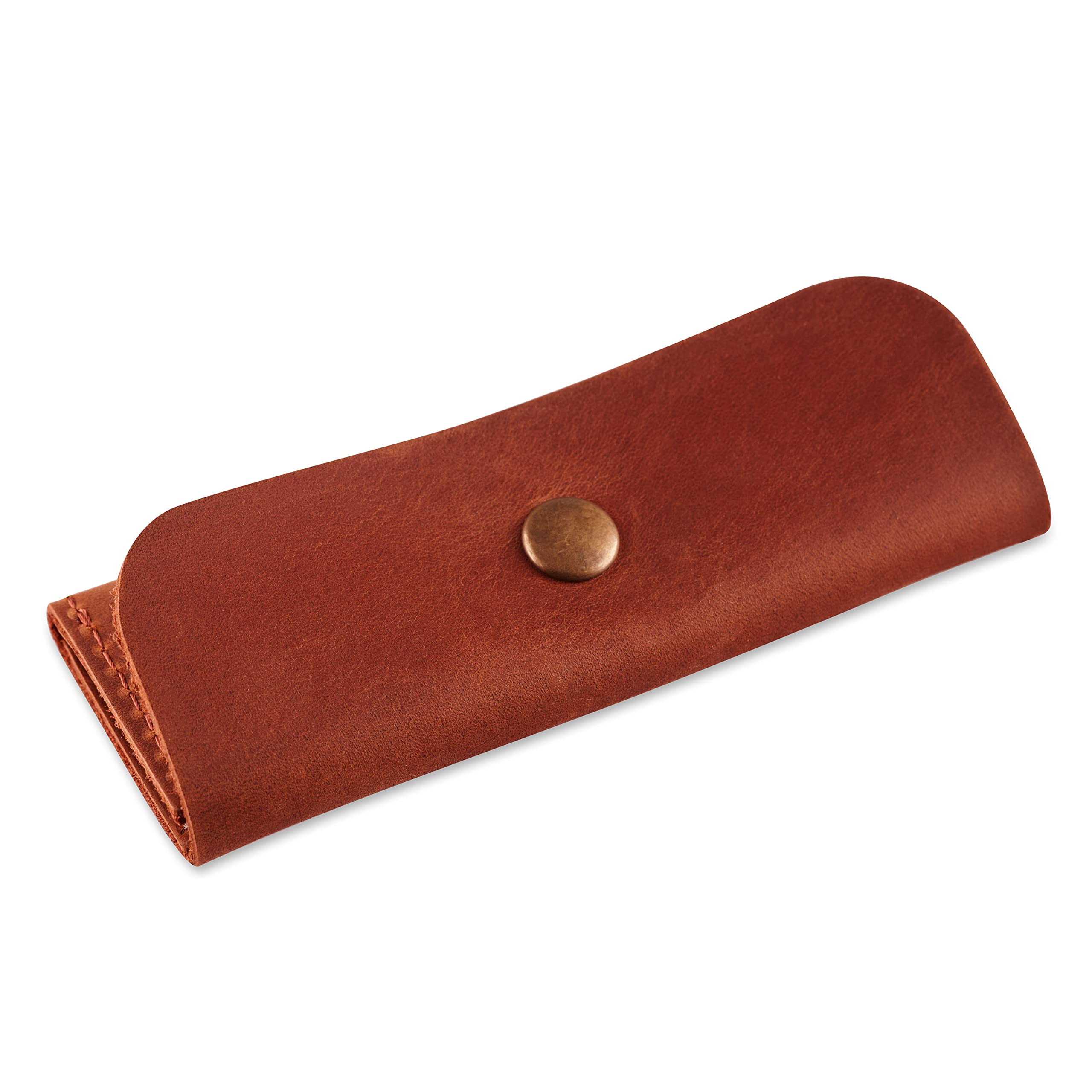 Leather Guitar Pick Holder, Guitar Pick Holder Case Bag, Plectrum Case Bag, Pick Cover, Gift for Guitar Players (Cognac) Cognac - Image 8