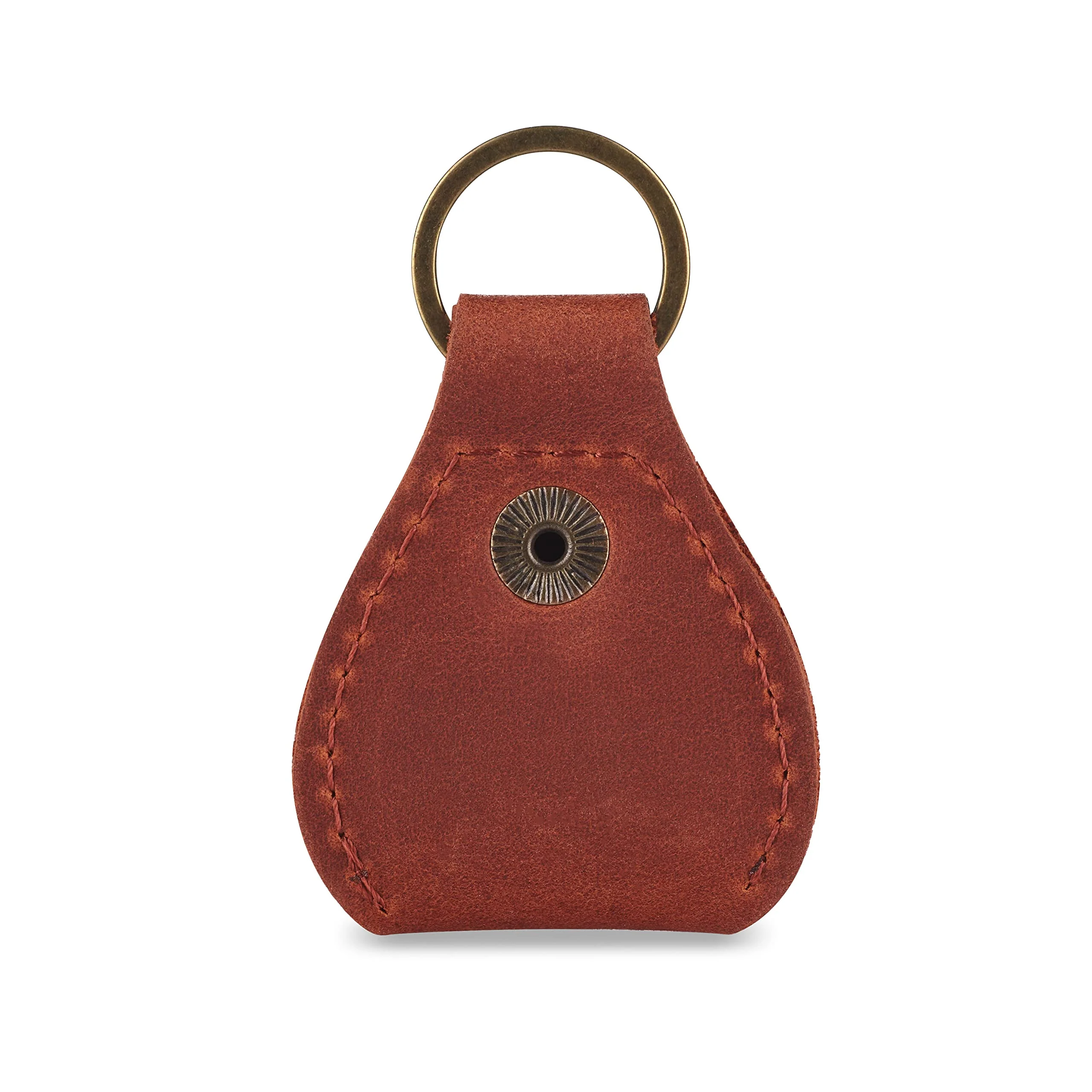 Leather Guitar Pick Holder Keychain, Guitar Pick Holder Case Bag, Plectrum Key Fob Cases Bag, Gift for Guitar Players (Cognac) Cognac - Image 8