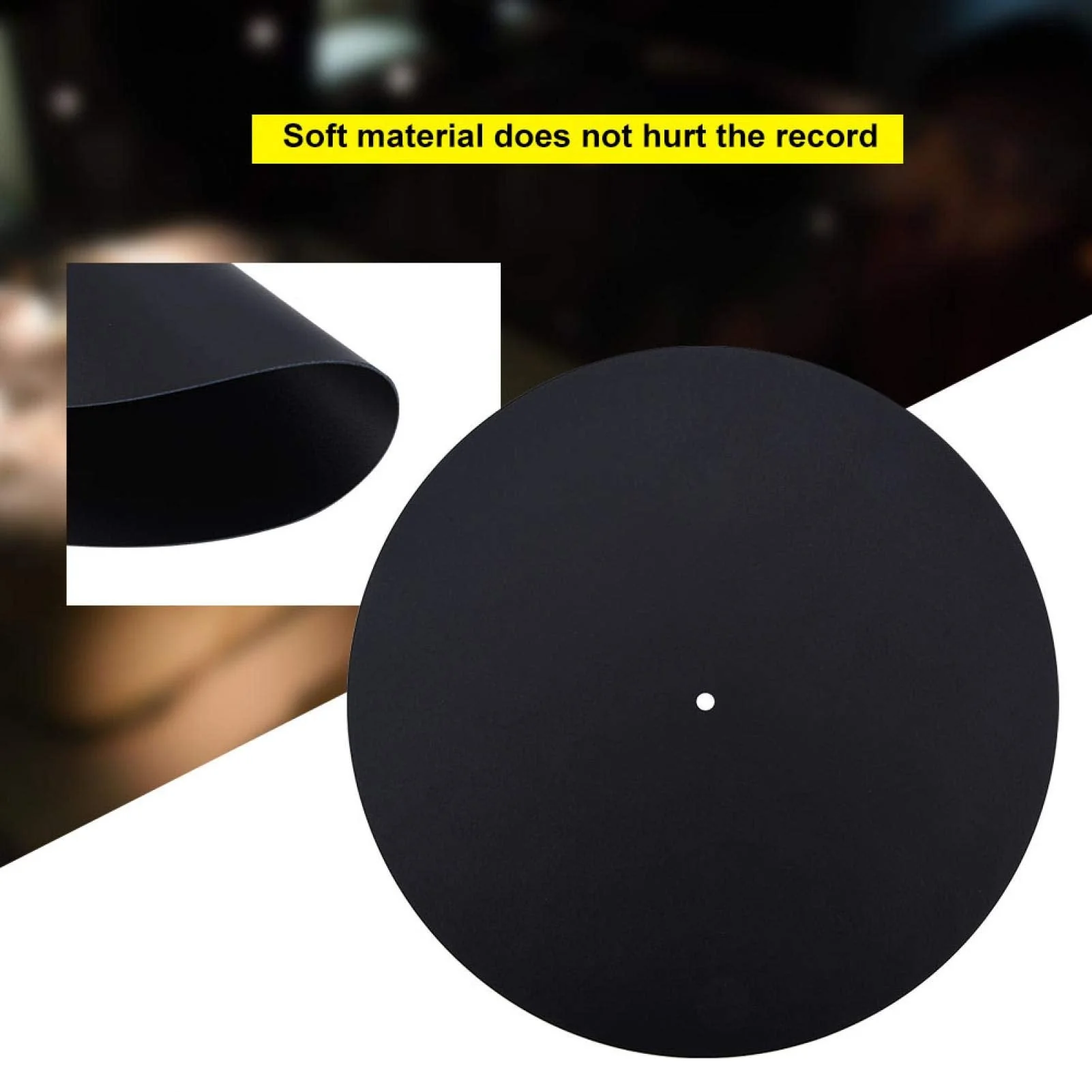 Leather Record Pad Replacement Soft Flat Record Mat Anti-Static Turntable Pad Felt(Thickness 1.5MM)(Thickness 1.5MM) - Image 4