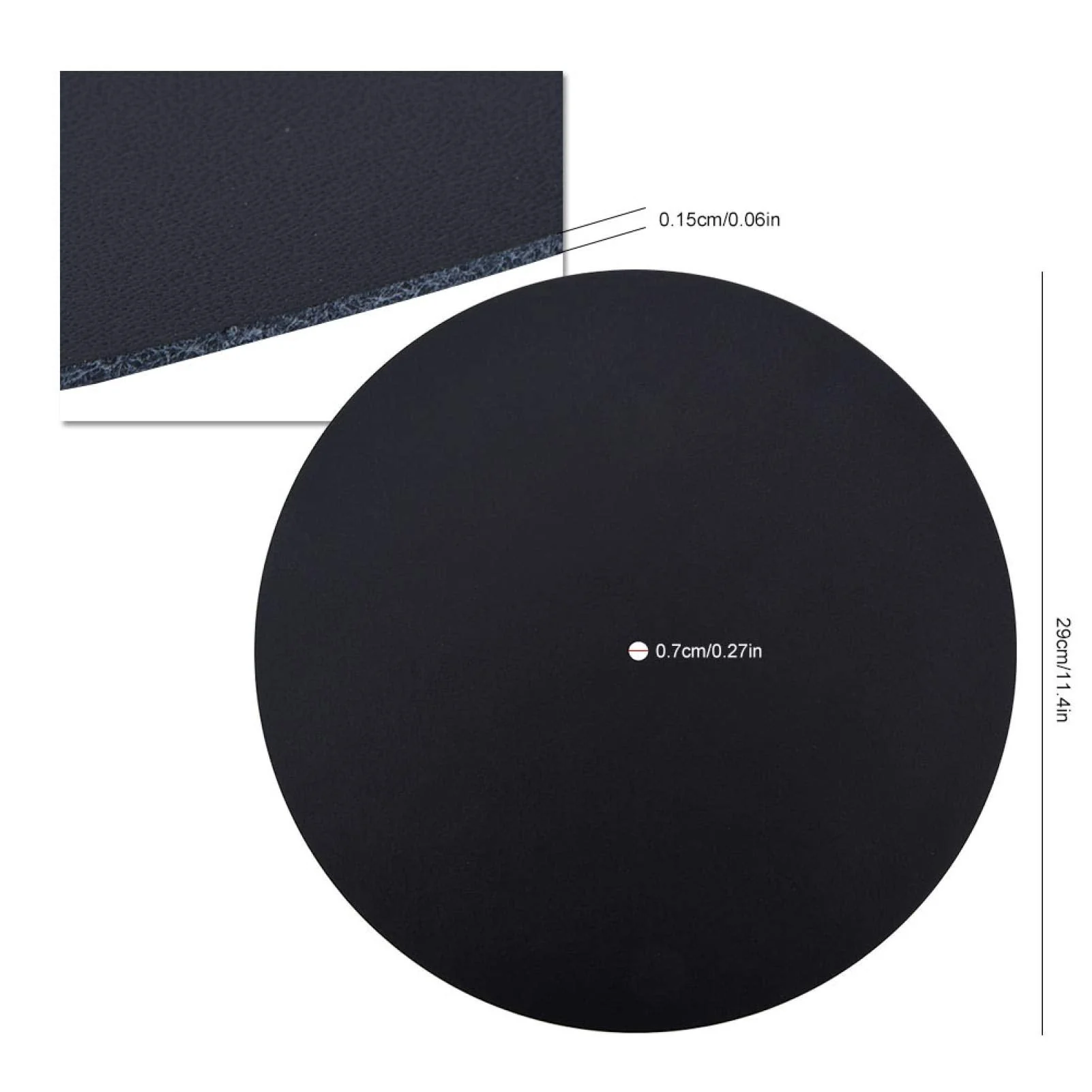 Leather Record Pad Replacement Soft Flat Record Mat Anti-Static Turntable Pad Felt(Thickness 1.5MM)(Thickness 1.5MM) - Image 5