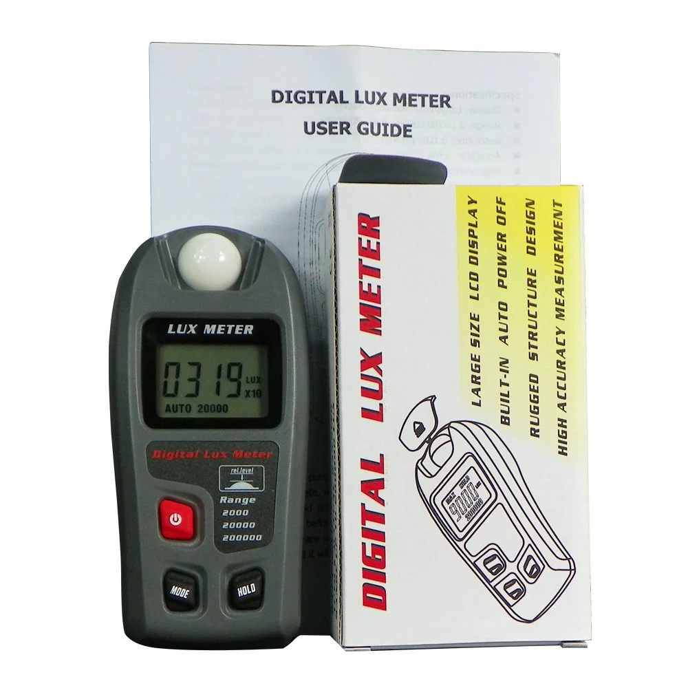 Leaton Digital Luxmeter/Digital Illuminance Light Meter lux meter with LCD Display(Range: 0.1~200,000 Lux Luxmeter, 0.01~20,000Fc) - Image 5