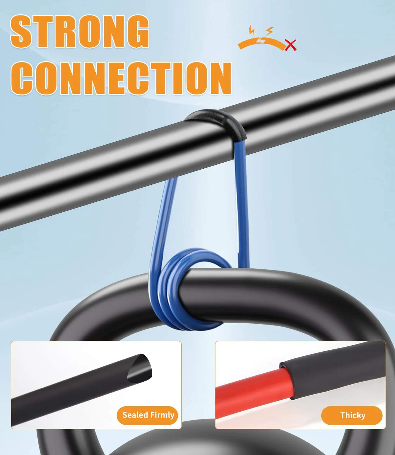 LEAZZLE Pack of 100 Heat Shrink Tubing Set, 90 mm Extra Long, 4:1 Heat Shrink Tubes with Adhesive, Double Wall Heat Shrink Tube, Waterproof for Electrical Insulation and Cable Connectors (5 Sizes, - Image 5