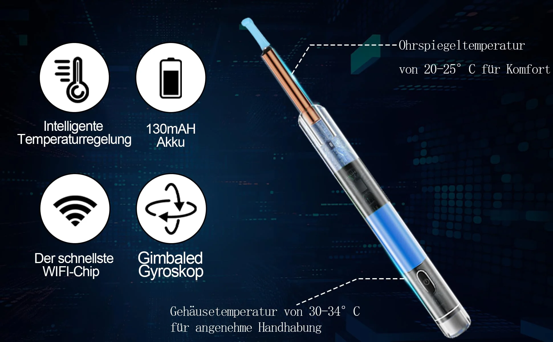 LEBEXY Ear Cleaner Ear Wax Remover Otoscope 1920P WiFi Ear Cleaner Camera with 6 LEDs Ear Camera 10 mm Focal Length Ear Endoscope Ear Cleaning Ear Mirror for Android/IOS/Harmony OS - Image 4