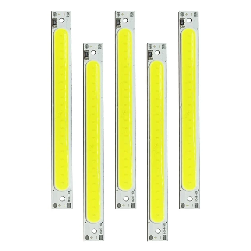 LED COB Light Board, Pack of 5 DC 5 V 3 W Long Strip LED Chip Light Board White Light 600 mA 400 lm 6500 K for USB Touch Dimmer - Image 3