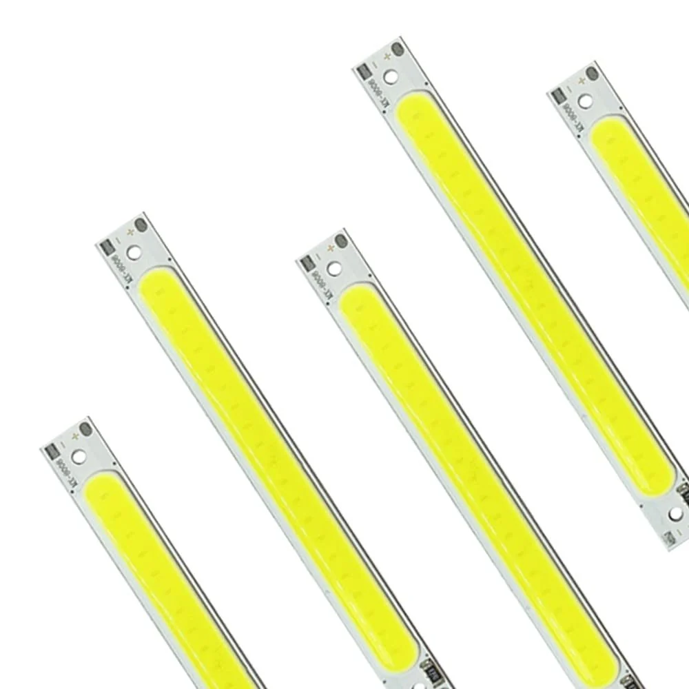 LED COB Light Board, Pack of 5 DC 5 V 3 W Long Strip LED Chip Light Board White Light 600 mA 400 lm 6500 K for USB Touch Dimmer - Image 4