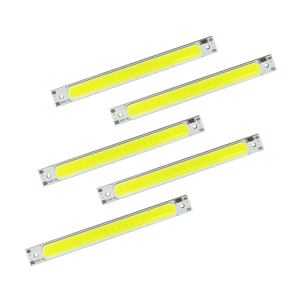 LED COB Light Board, Pack of 5 DC 5 V 3 W Long Strip LED Chip Light Board White Light 600 mA 400 lm 6500 K for USB Touch Dimmer - Image 5