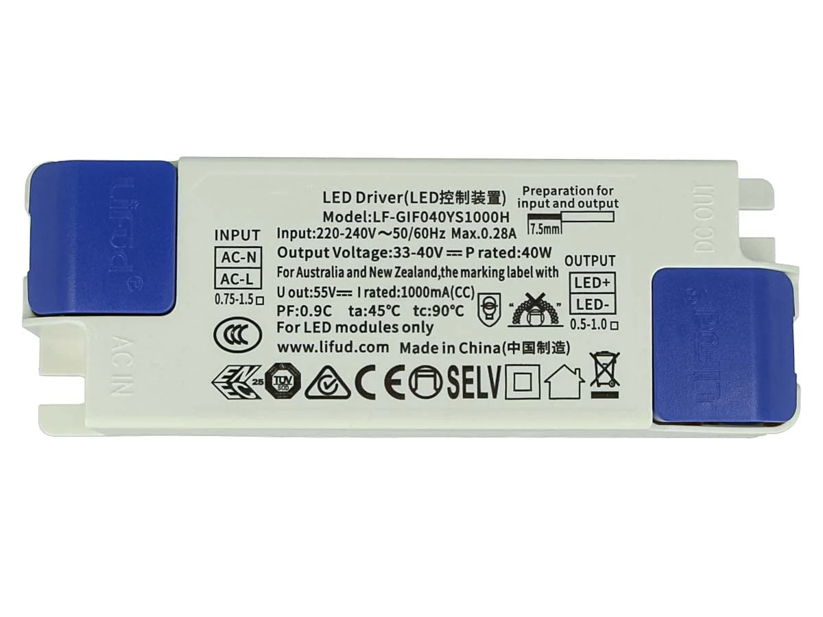LED Driver DC 1000mA 33V-40V DC 40W Constant Current Supply for LED Panel 60 x 60 cm - Image 3
