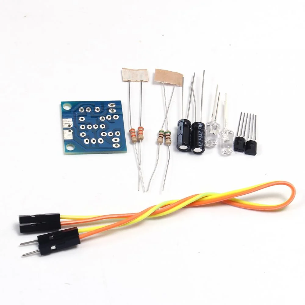 LED Flash Light Kit, DIY Kit DC 3V-14V 5MM LED Simple Flash Light Simple Flash Switch Production Suite - Image 9