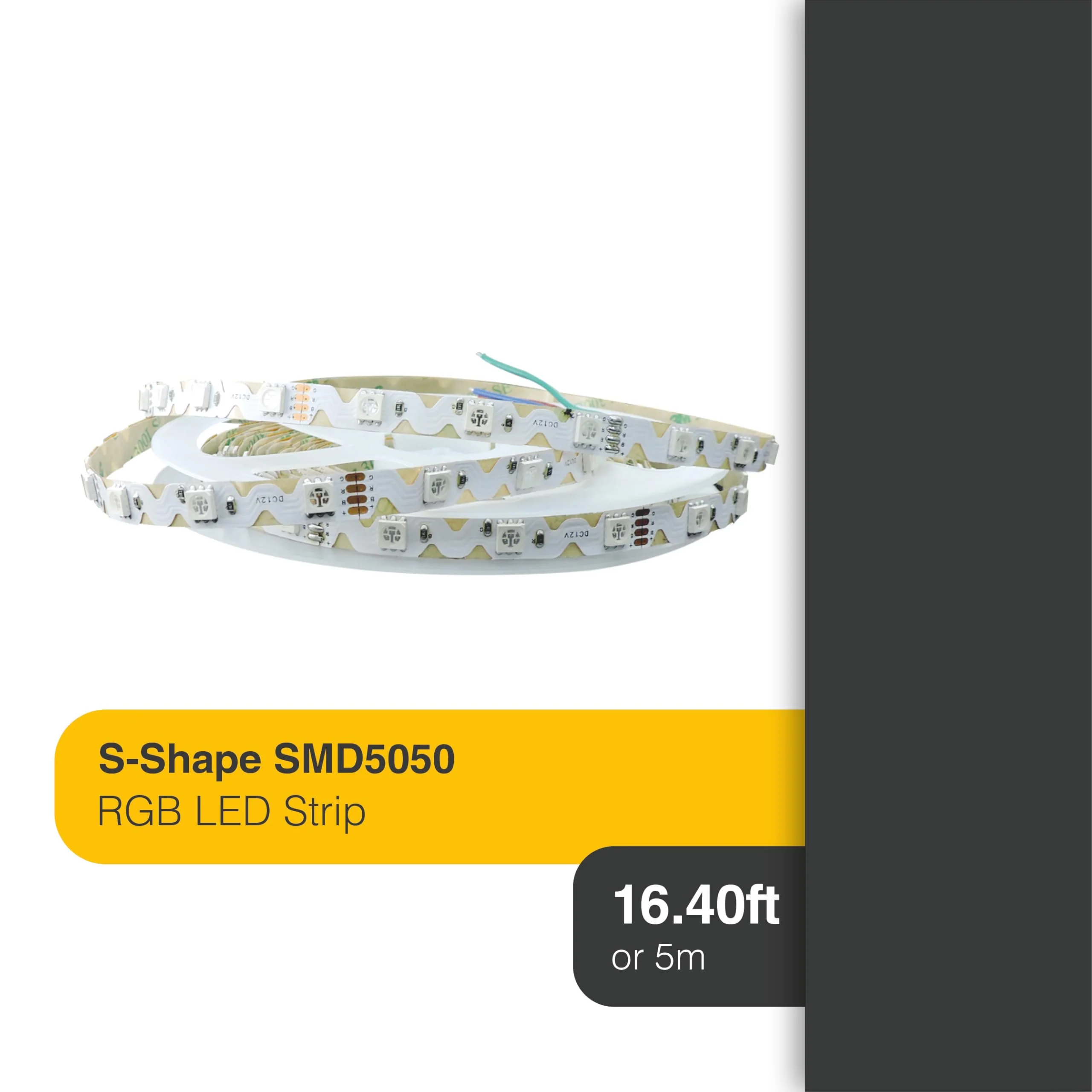 LED Lighting 12V 16.4ft UL 5050 SMD Zig-Zag LED Strip Lights Dimmable 660lm/m 6.2W/m 300 LEDs 60 LEDs/m IP33 Non-Waterproof. S Shape Angle Turning Capable (RGB) RGB (Red, Green, Blue) - Image 2