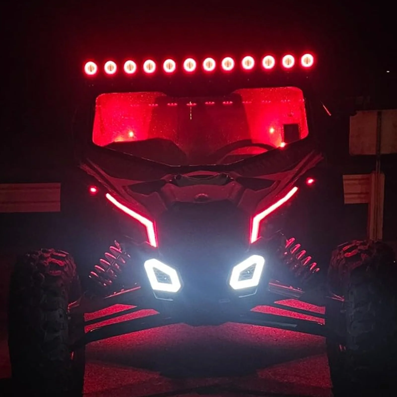 LED Motorcycle Driving Lights, 20W Round LED Daytime Running Light 3-Inch Motorcycle Additional Lights 12V/24V Fog Lamps for 4x4 ATV Tractor Offroad Motorbike, Red (Include Switch) - Image 5
