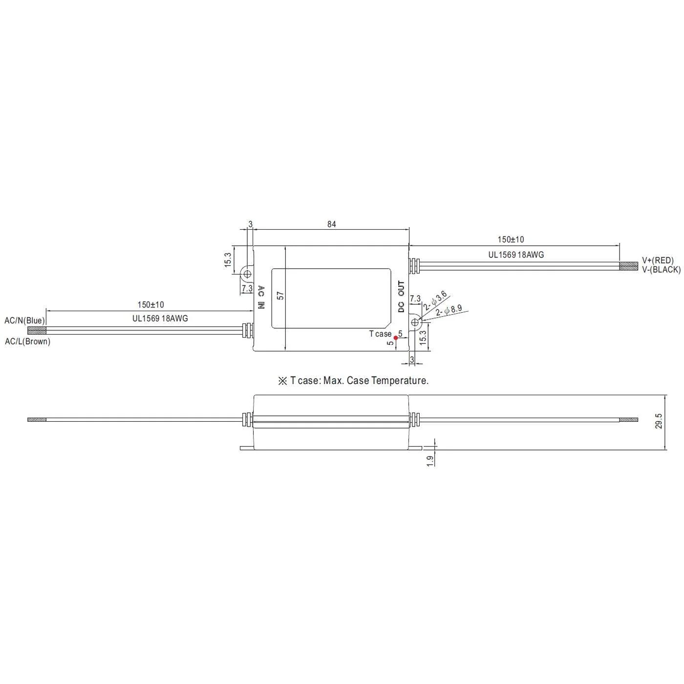LED power supply 36W 12V 3A ; MeanWell, APV-35-12 ; Switching power supply - Image 2