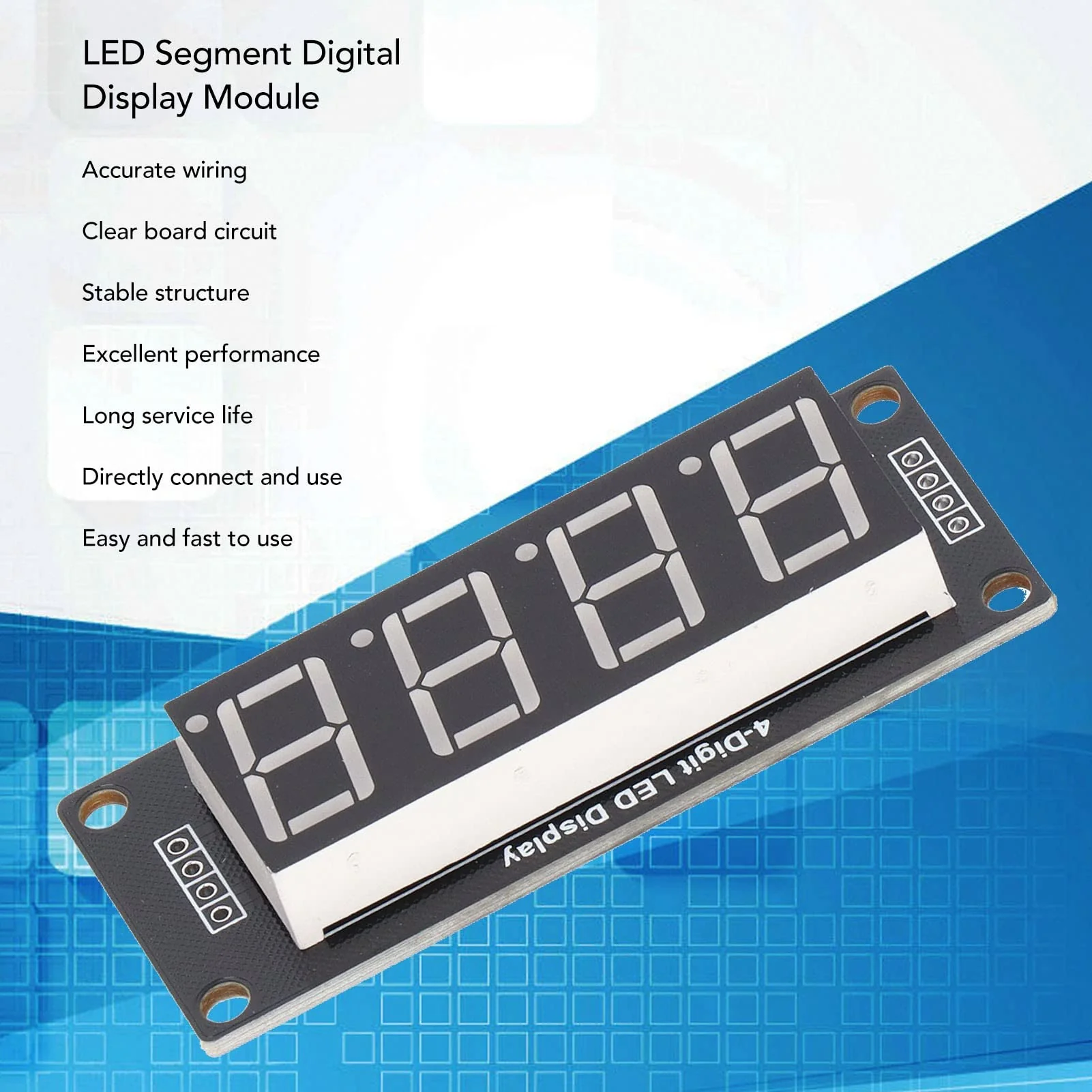 LED Segment Digital Display Module 0.56 Inch 4 Digit 7 Segment PCB Clock Module LED Display Tube Red Pack of 4 - Image 2