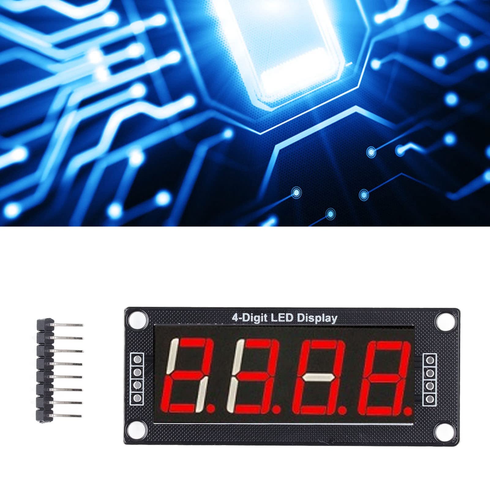 LED Segment Digital Display Module 0.56 Inch 4 Digit 7 Segment PCB Clock Module LED Display Tube Red Pack of 4 - Image 3