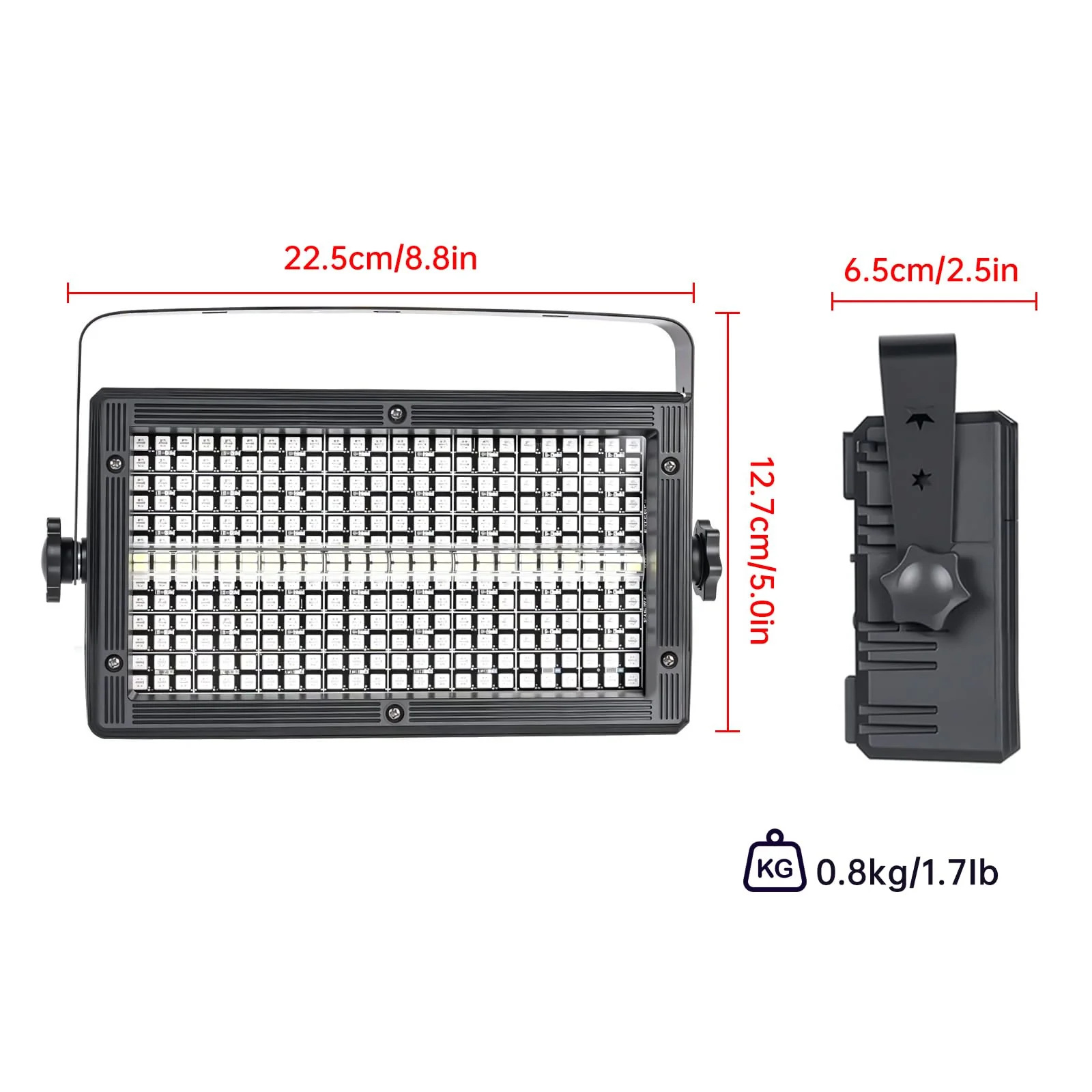 LED Stage Strobe Light, 8 Partition RGB 3-in-1 DMX512 Sound Activated Control Wall Wash Effects Lighting for dj Bar Disco Party Events Wedding Church - Image 4