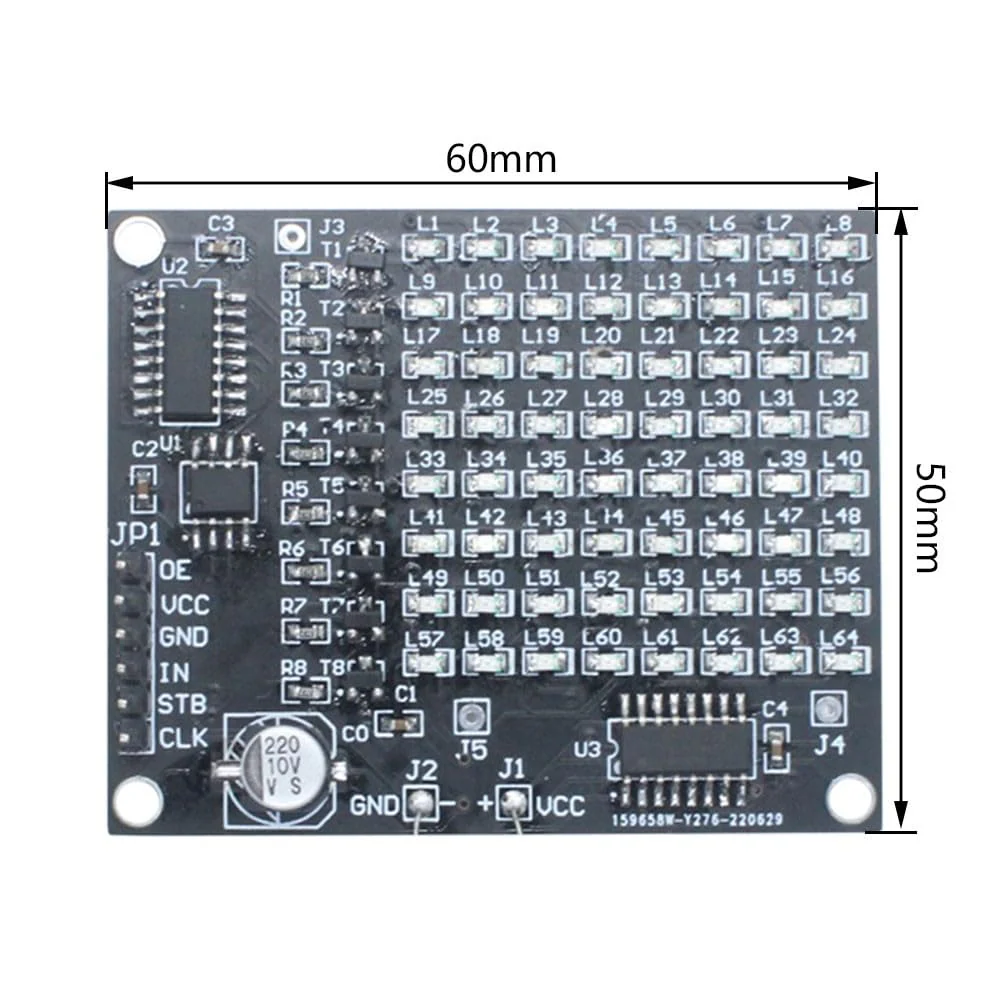 LED Welding Practice Board Kit, DX-TP16 64 SMD LED Patch Matrix Advertising Screen Soldering Practice Kit for Beginners - Image 4