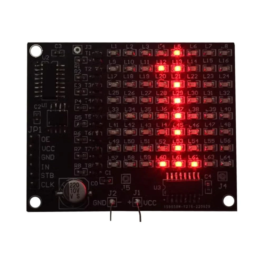 LED Welding Practice Board Kit, DX-TP16 64 SMD LED Patch Matrix Advertising Screen Soldering Practice Kit for Beginners - Image 5