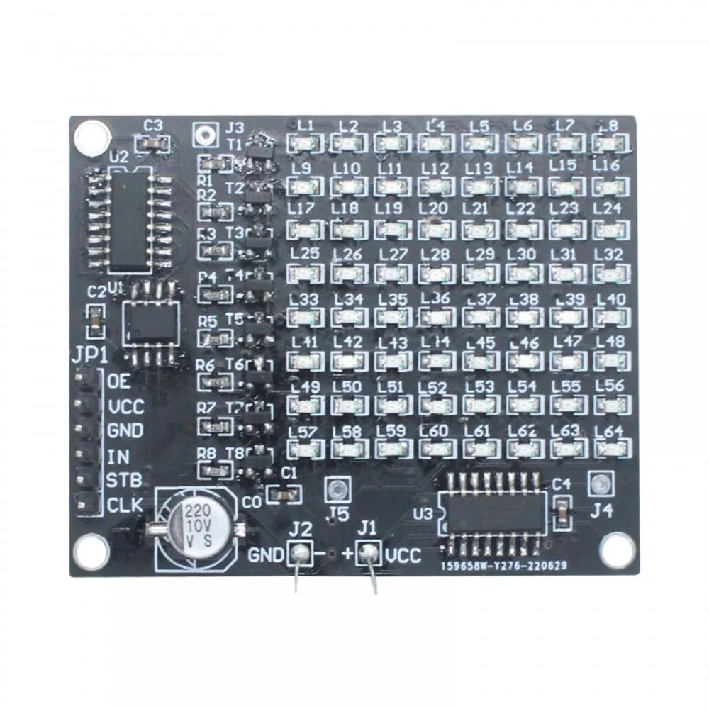 LED Welding Practice Board Kit, DX-TP16 64 SMD LED Patch Matrix Advertising Screen Soldering Practice Kit for Beginners - Image 8