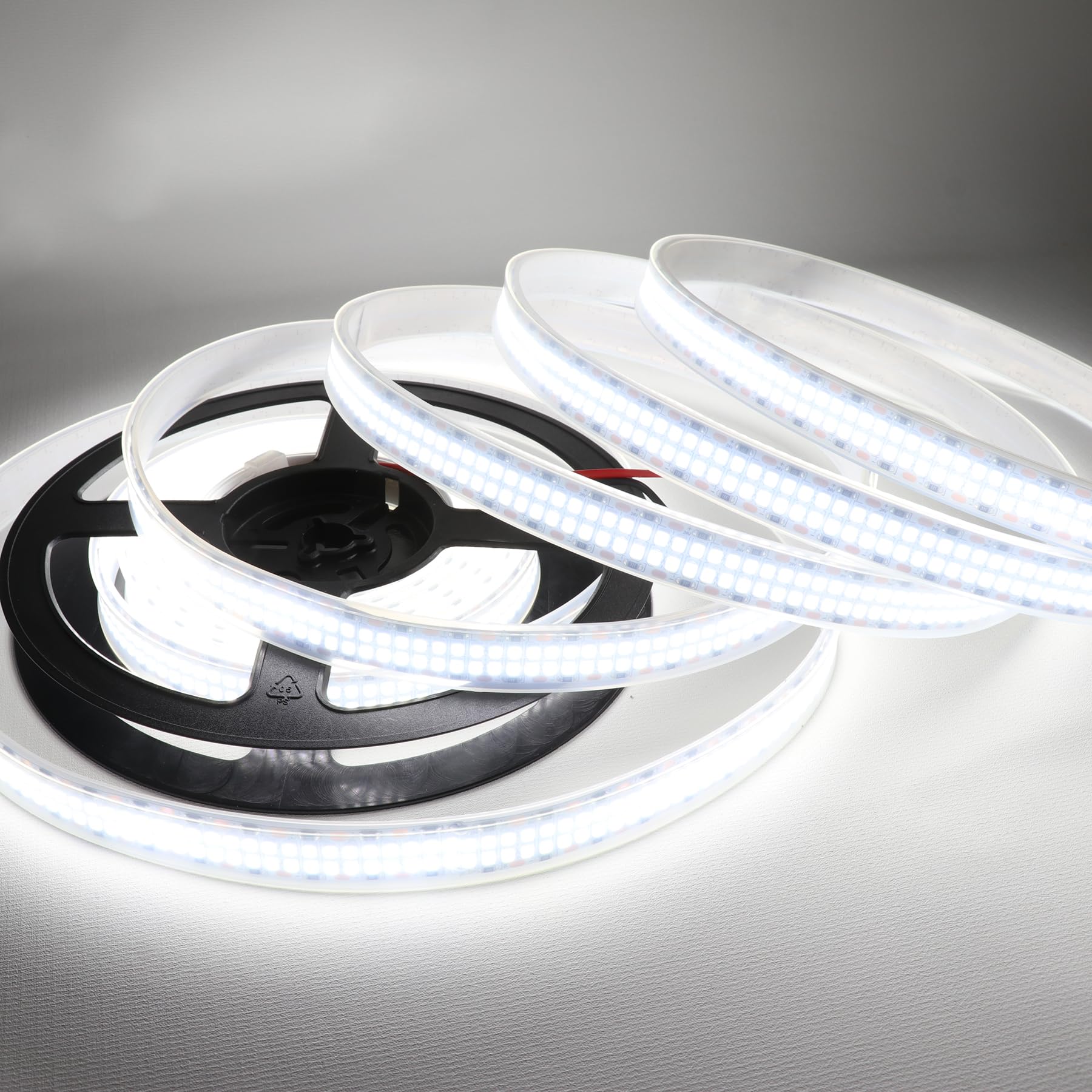 LEDENET LED Strip Lights Cold White 6500K 16.4ft/5M Double Row 2835 SMD 2400LEDs DC 24V Daylight Bright Dimmable Flexible LED Tape Light Waterproof IP67 Outdoor Lighting(No Adapter and Dimmer) - Image 2