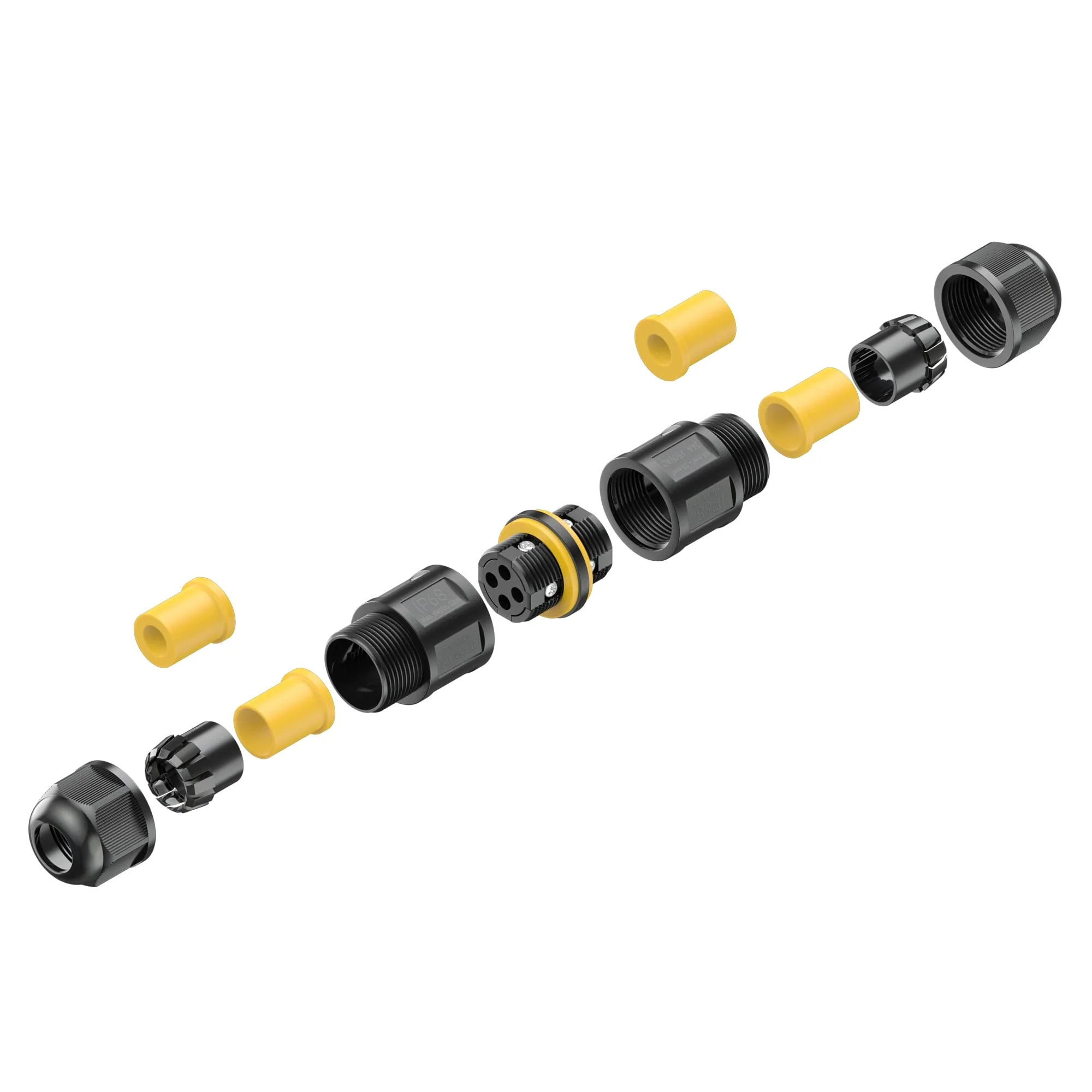 ledscom.de Pack of 2 Cable Connectors for Outdoor Use, IP68, Sleeve for 5-12 mm Cable Diameter 2 Stück (1er Pack) - Image 3