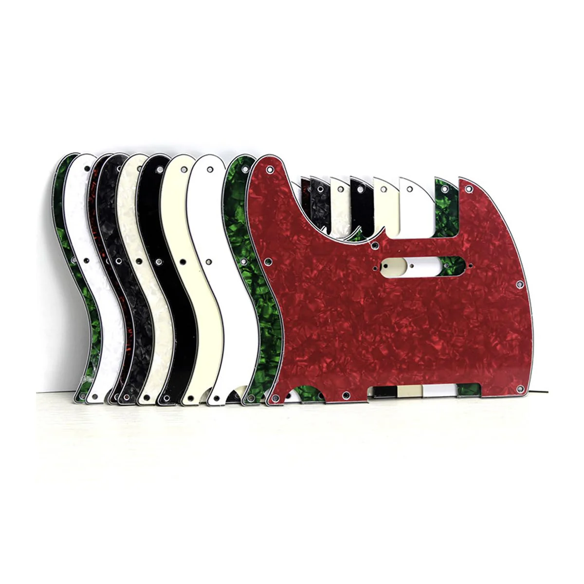 Left Handed 8 Hole Guitar Tele Pickguard Fit USA/Mexican Standard Telecaster Pickguard Aged Pearl - Image 2