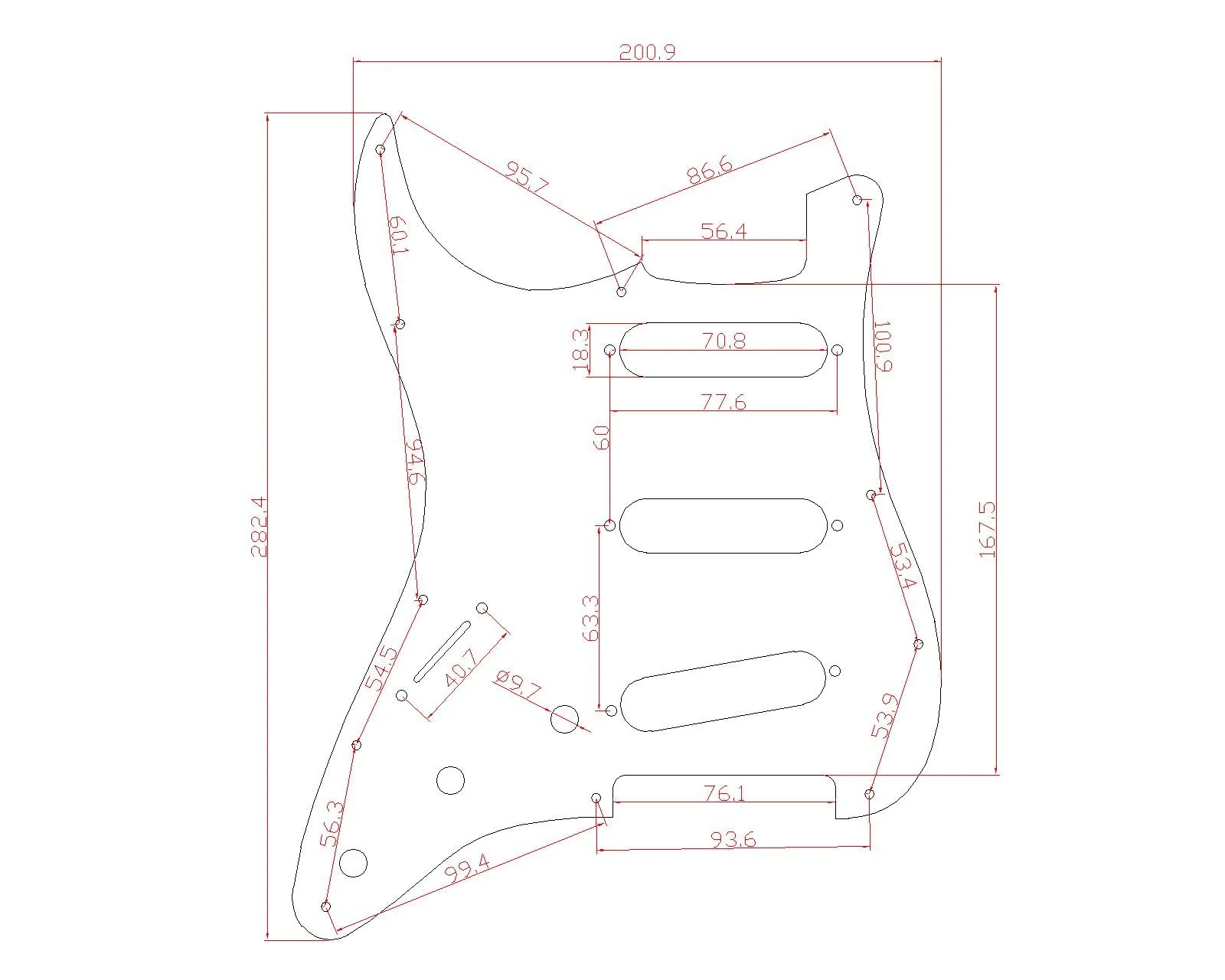 Left Handed White Pearl 3 Ply 11 Hole Strat Electric Guitar Pickguard HSS Pick Guard for Fender USA/Mexico Stratocaster/Strat Style Guitar Parts, with Pickguard Screws - Image 5