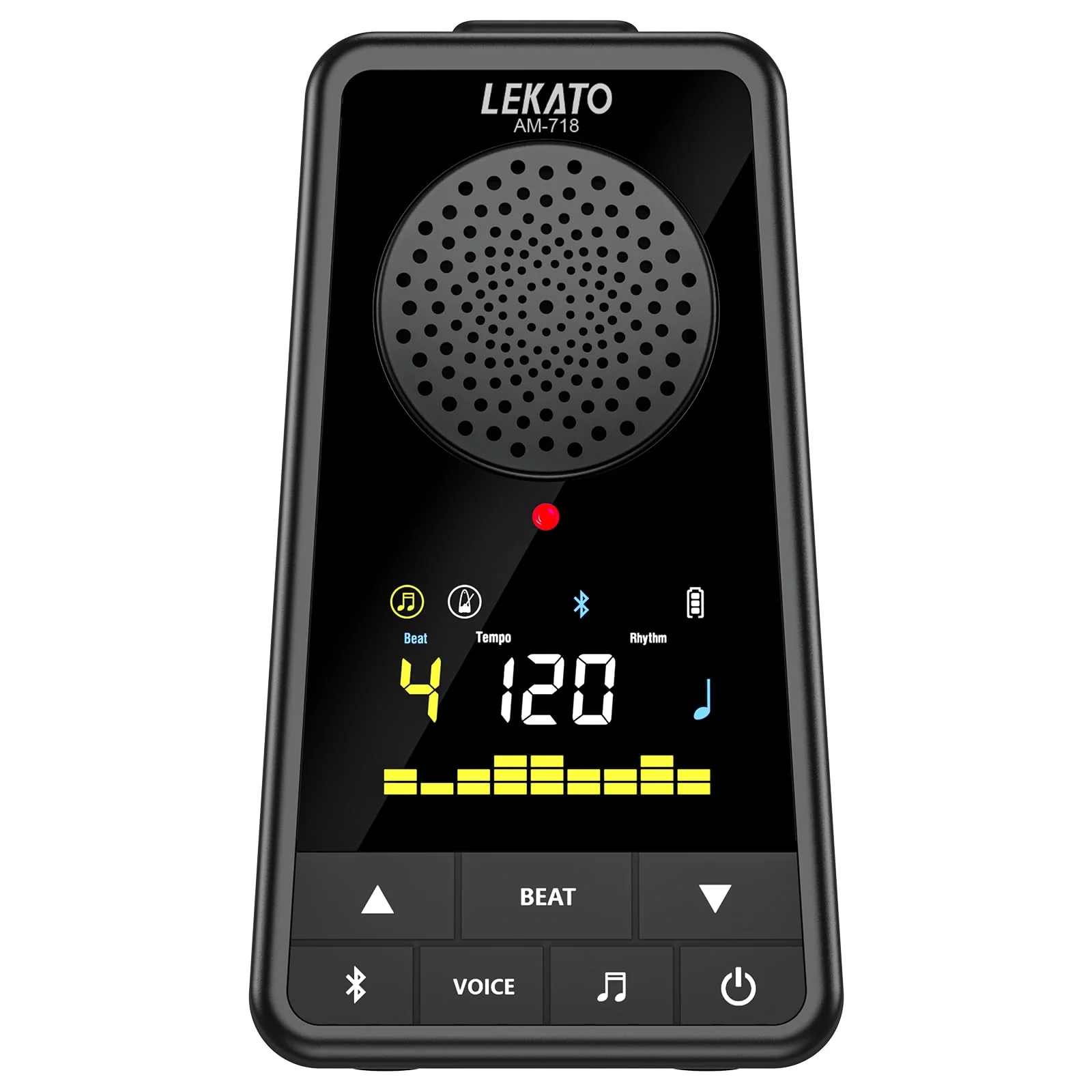 LEKATO Bluetooth Speaker Metronome for Guitar Piano Drum, Rechargeable 2-in-1 Electronic Digital Metronome with Vocal Counts, Portable Wireless Speaker Beats Mixer, Black 2-in-1 Bluetooth Speaker Metronome-Black - Image 9