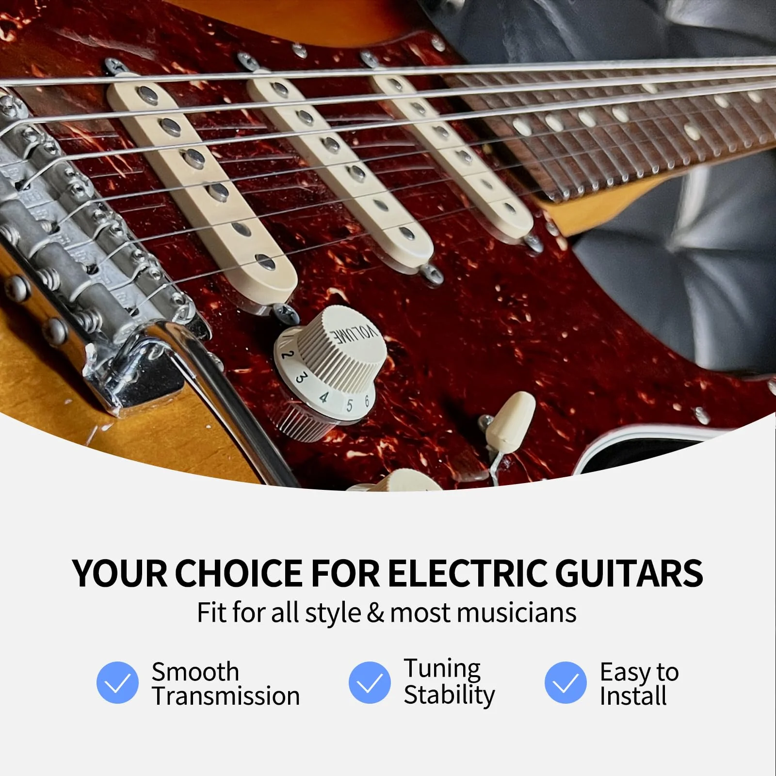 LEKATO Electric Guitar Strings Nickel Plated Steel Coated Electric Guitar Strings with Ball End 10 Set of 6 Hex Steel String(10-46) Electric Guirar(10-46) 10 Pack - Image 5