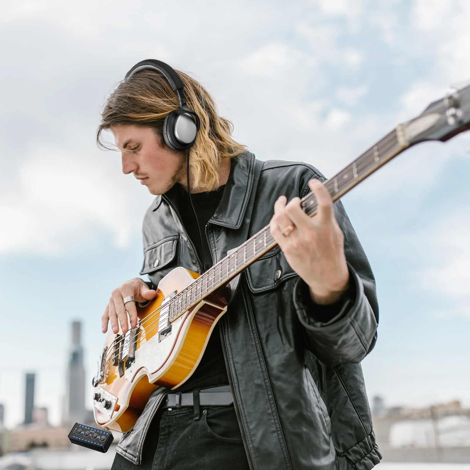 LEKATO Micro Guitar Headphone Amp Bass Guitar Headphone Amplifier with Multi Effects - Amp Models, IR Loading, Tuner, Rechargeable Electric Headphone Amplifier Delay Reverb Chorus Overdrive Portable - Image 9