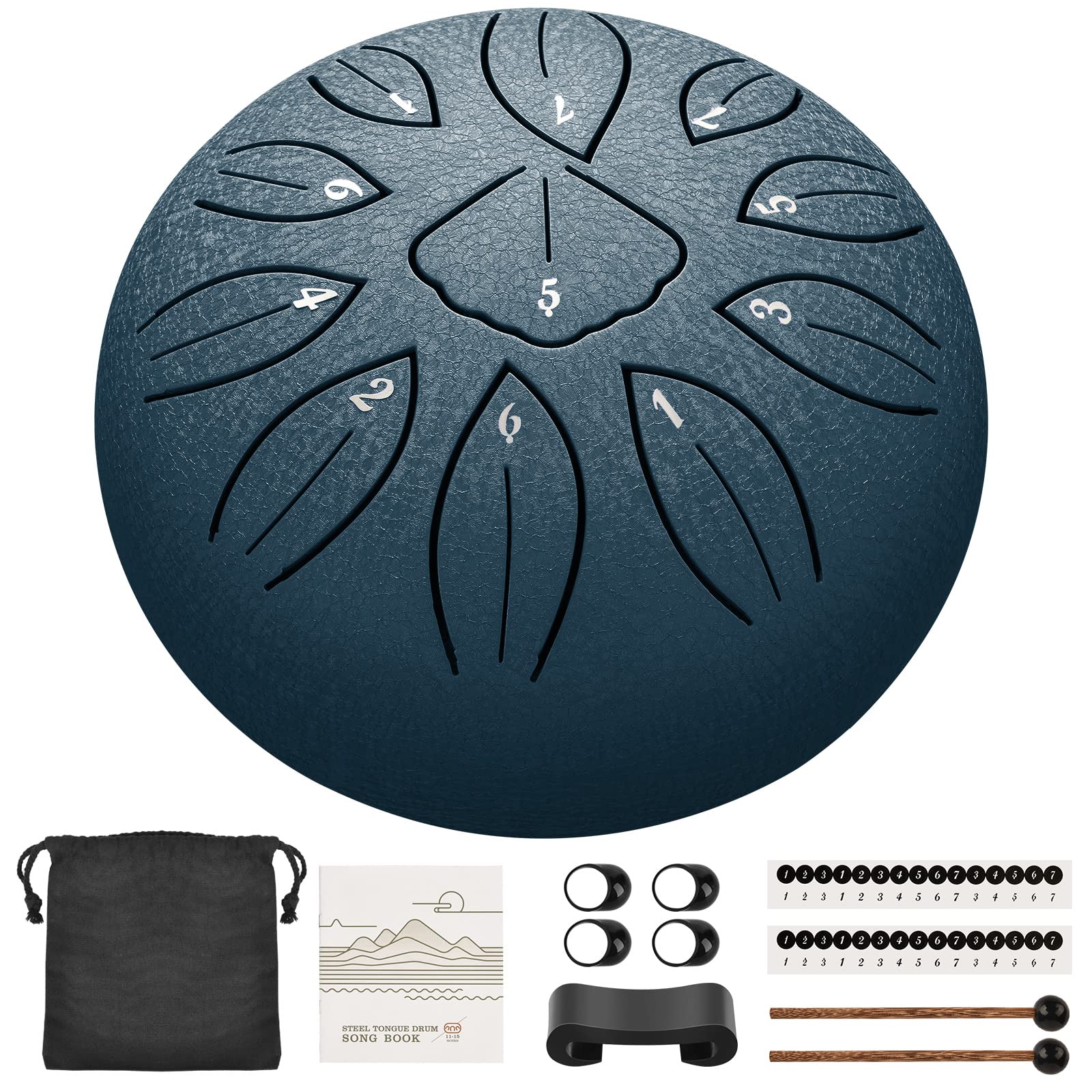 LEKATO Steel Tongue Drum 6 Inch 11 Note Sound Healing Beginner Handpan Drum Percussion for Meditation Yoga Musical Education - Image 7