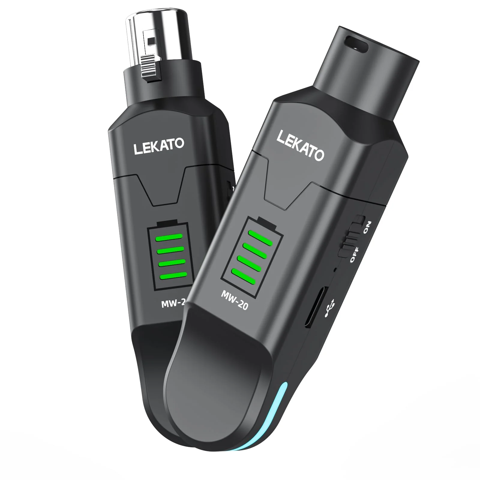 LEKATO Wireless Microphone System 2.4GHz, 48V Phantom Power for Condenser Mic, Wireless XLR Transmitter Receiver High-Resolution for Dynamic Mic, PA System, Audio Mixer(MW-20) - Image 9