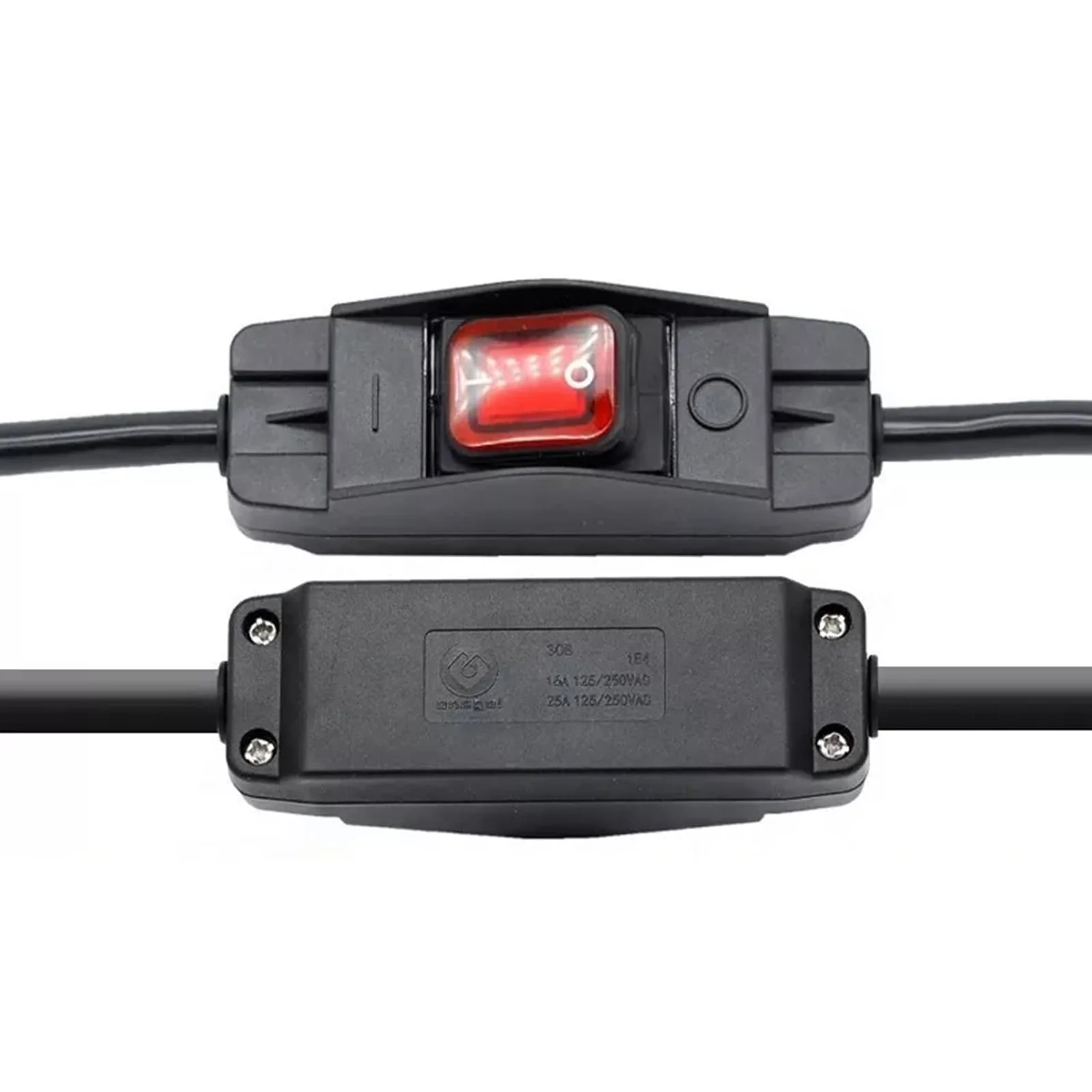 Leloco IP66 Garden Switch Waterproof Cable Switch, 16A 250V Waterproof Switch for Outdoor Use Switch Cable Switch Cord Switch Outdoor Use Waterproof Switch red - Image 4