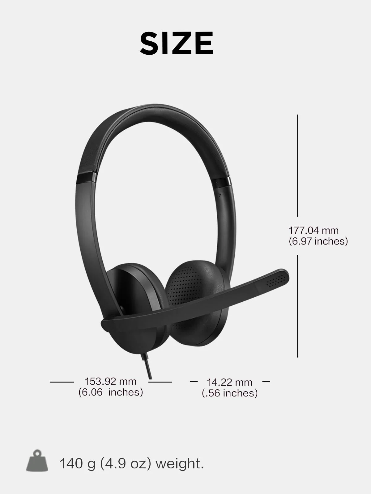 Lenovo USB-A Wired Stereo Headset for PC/Laptop, AI Noise Canceling via APP, 140g Lightweight, Replaceable Earcups, Double-Sided Boom Mic, in-line Controls with Mute for Call. Work with Teams/Zoom - Image 9