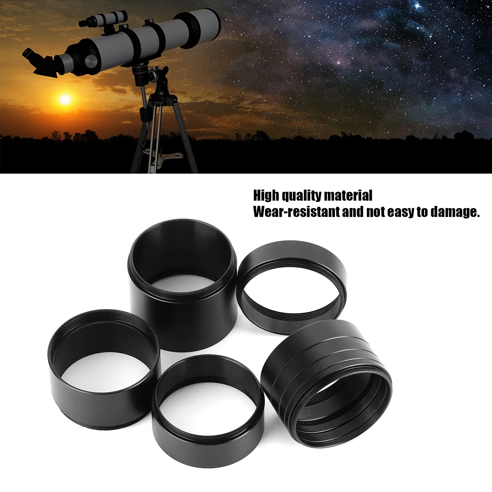 Lens Adapter Ring Extension Tube Kit,camera Tube Telescope Covers,variable Tube Microscope Lens M42 Extension Tubes Microscope Accessories 3/5/7/10/15/20/30mm Telescope Accessory For Observation - Image 3