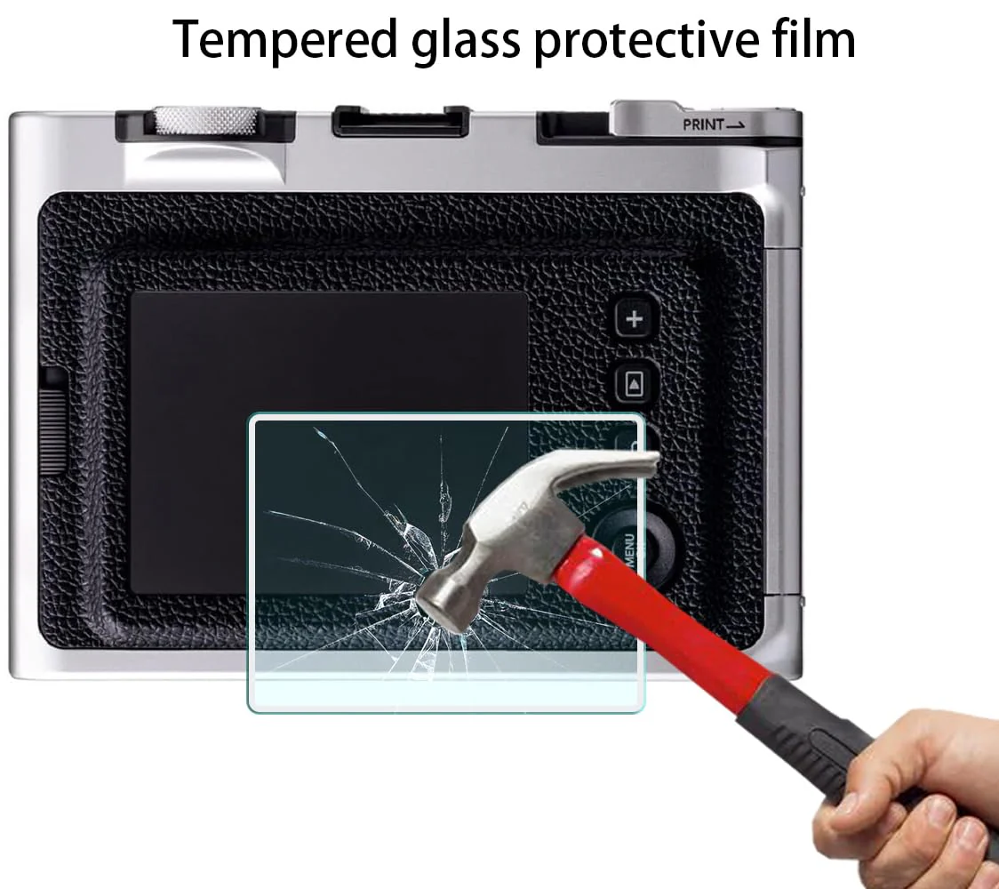 Lens Cap + Screen Protector for Fujifilm Instax Mini EVO Instant Camera(for Accessories),LCD + Lens PET Flim+Aluminum Mini Fuji Evo Lens Cover with Flocking Internal - Image 6
