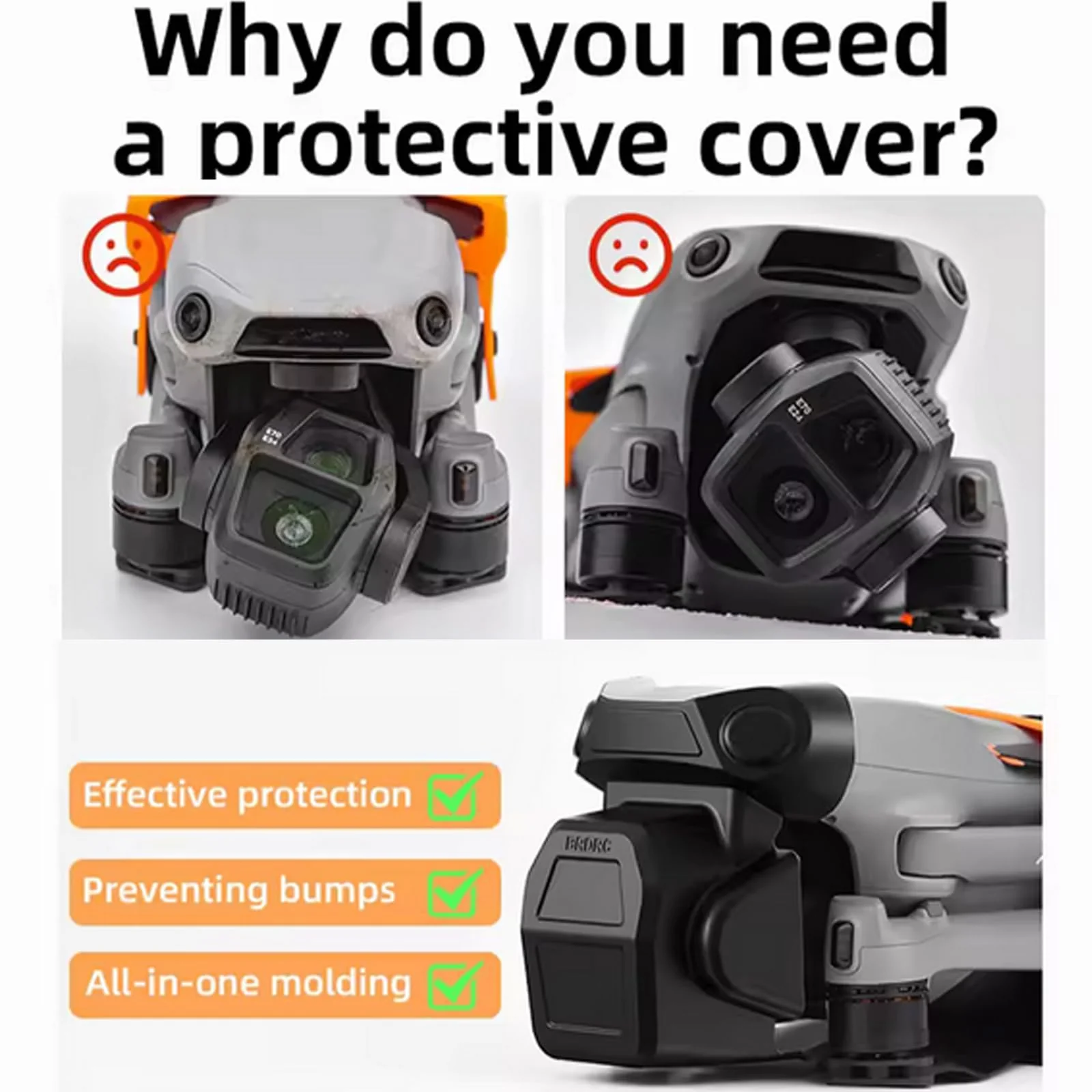 Lens Cover Gimbal Protector for DJI Air 3S Drone, Air 3S Lens Protector Lens Cap Dust Cover Accessories - Image 7