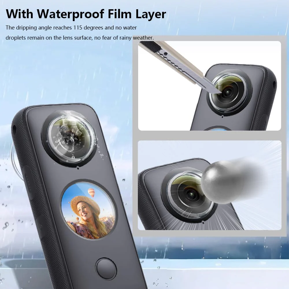 Lens Guard for Insta360 one X2, Lens Protector Removable PC Protective Lens Cover for Insta 360 one X2 Accessories(2 sets - 4 pcs) - Image 7