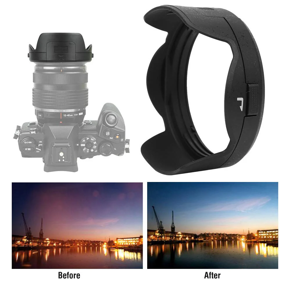 Lens Hood for M. ED 12 40mm F2.8 Lens Prevent Non Imaging Light, Avoid Haze, from Scratches, Compatible - Image 3