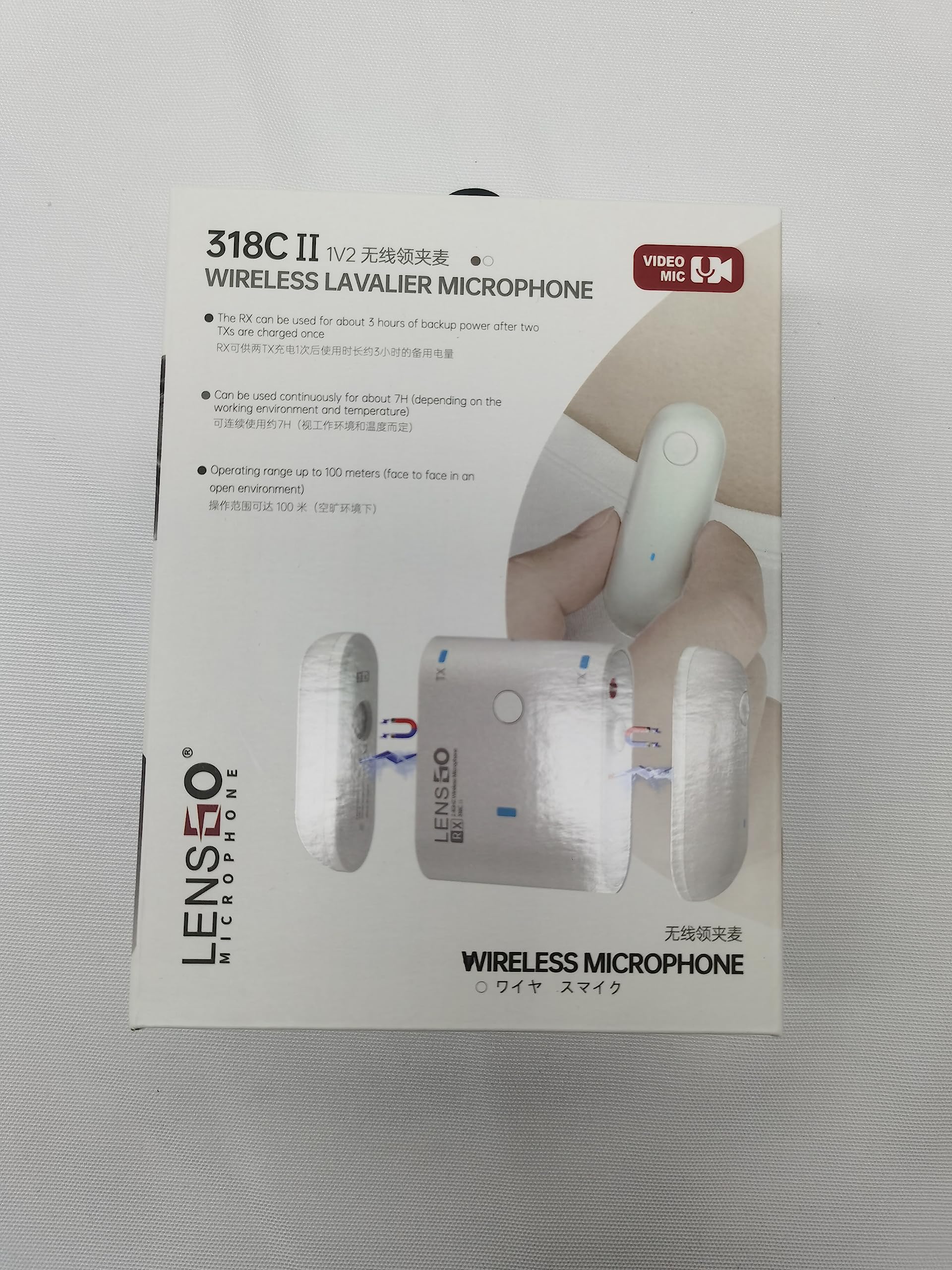 LENSGO 318C II 2.4GHz Dual Clip on Wireless Lavalier Microphone for DSLR/SLR Camera Camcorder iPhone Android Rechargeable Lapel Mic for Video Recording Interview TikTok YouTube Live Streaming -B - Image 10