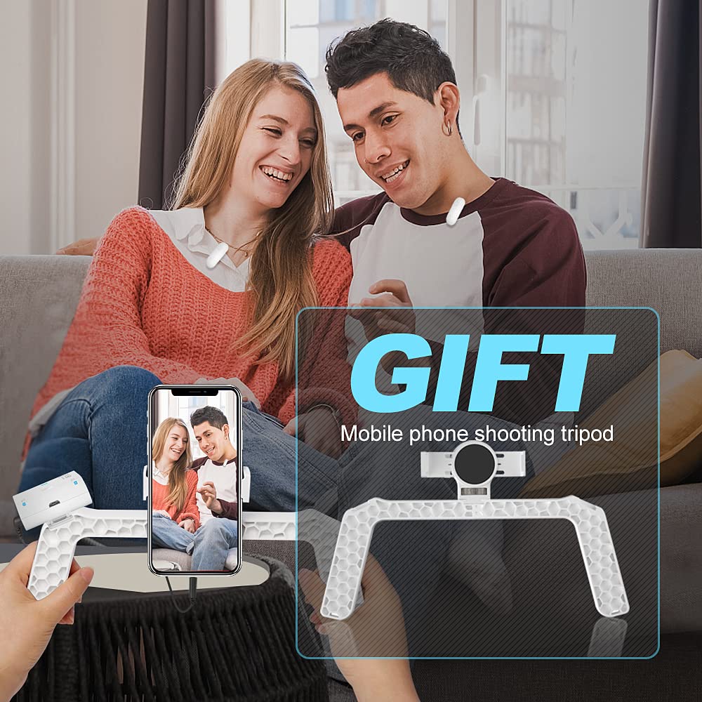 LENSGO 318C II 2.4GHz Dual Clip on Wireless Lavalier Microphone for DSLR/SLR Camera Camcorder iPhone Android Rechargeable Lapel Mic for Video Recording Interview TikTok YouTube Live Streaming -B - Image 8