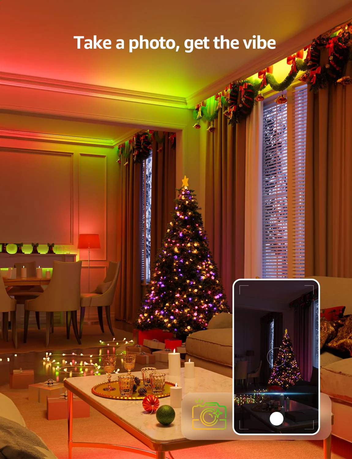 Lepro S1 AI LED Strip Lights for Bedroom - 32.8ft Smart RGB Light Strips with IC and Rainbow Chasing Effects, Color Segment DIY, Personalized Al Lighting Designer, No Remote, 2.4G Wi-Fi & Bluetooth - Image 4
