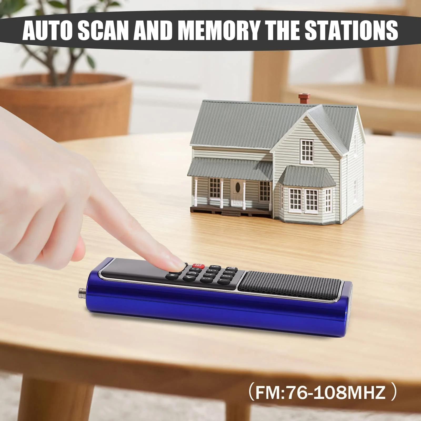 Leting Portable Radio with Mp3 Speaker, Radios Porable FM, Radio Support Tf Card/USB/Music Recording, Emergency Radio Rechargeable Battery Powered,FM Radio with Best Reception (Blue) BLUE - Image 10