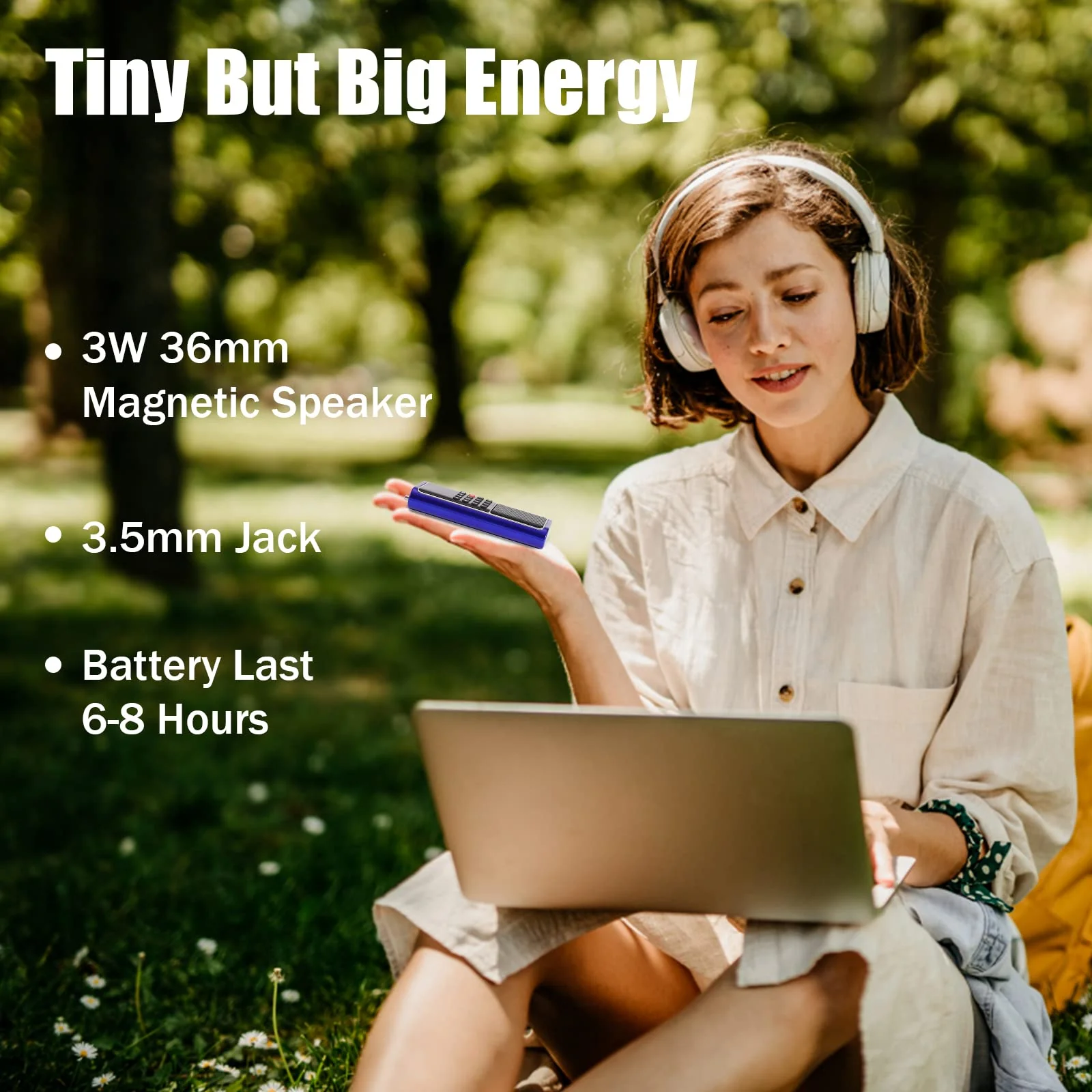 Leting Portable Radio with Mp3 Speaker, Radios Porable FM, Radio Support Tf Card/USB/Music Recording, Emergency Radio Rechargeable Battery Powered,FM Radio with Best Reception (Blue) BLUE - Image 3