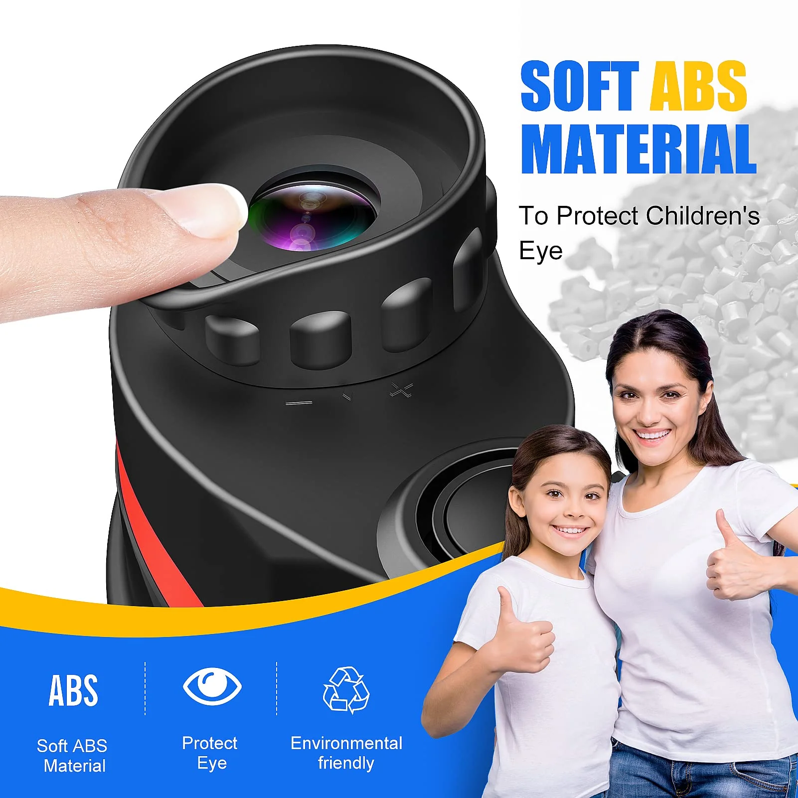LET'S GO! Binocular for Kids, Compact High Resolution Shockproof Binoculars Red - Image 2