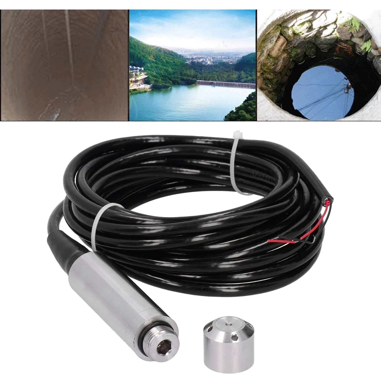 Level Indicator Cistern, Water Level Indicator Cistern, 0-10 m Water Level Sensor, Level Detector Made of Stainless Steel 304 Transmitter, Submersible Level Measurement for Fuel Water Indicator - Image 8