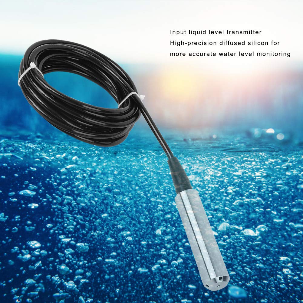 Level Sensor, DC 24 V 4-20 mA Level Sensor, Water Level Sensor, Stainless Steel, Liquid Level Sensor, Level Transmitter with Cable, Range Depth 0-1 m Reichweite 0-1 Meter - Image 2